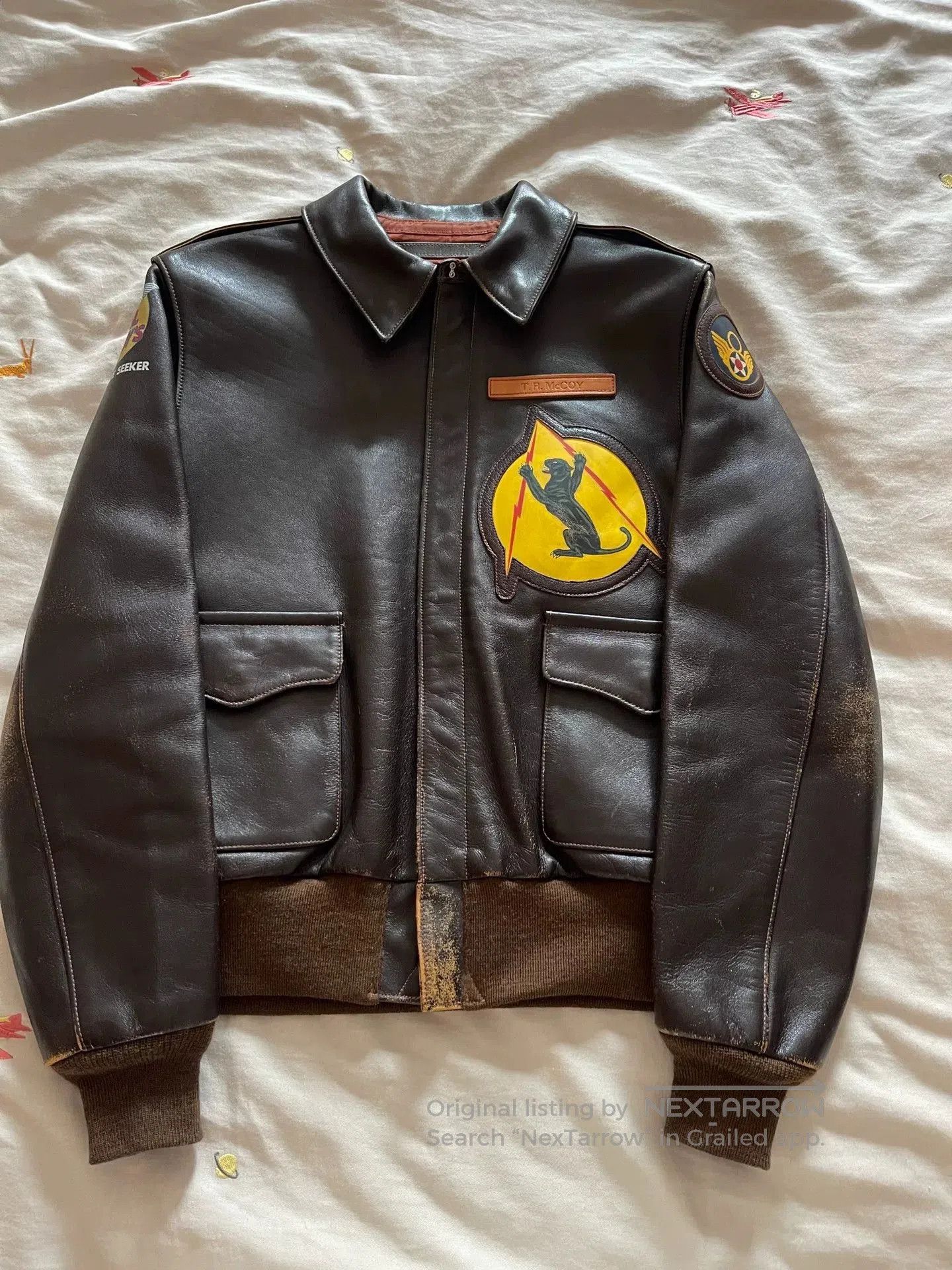 The Real McCoy's The Real McCoy's Hand-painted A2 Leather Jacket. Size US M / EU 48-50 / 2 - 2 Thumbnail