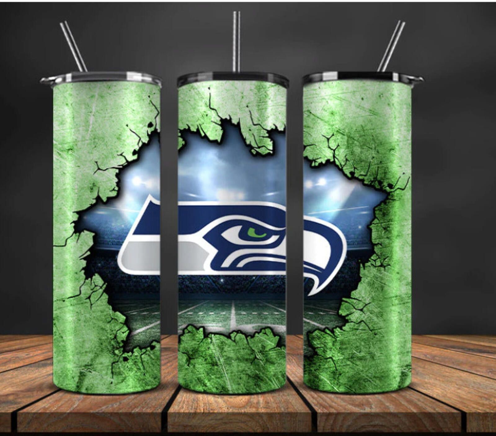 The Unbranded Brand 20 oz Seattle Seahawks Stainless Steel Tumbler Size ONE SIZE - 1 Thumbnail