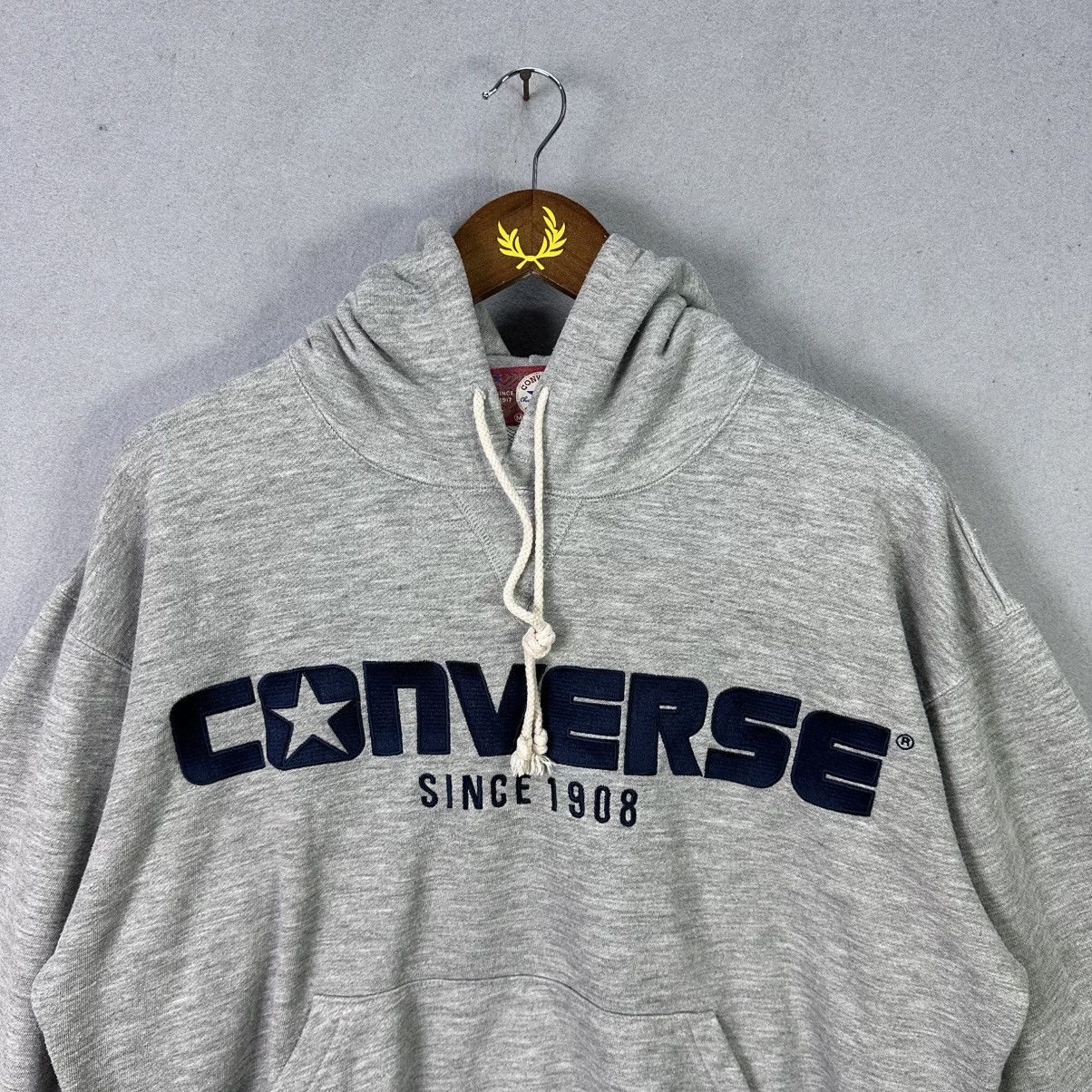 Converse Vintage 90s Converse Chuck Taylor Hoodie Grey Big Logo Size US M / EU 48-50 / 2 - 2 Thumbnail