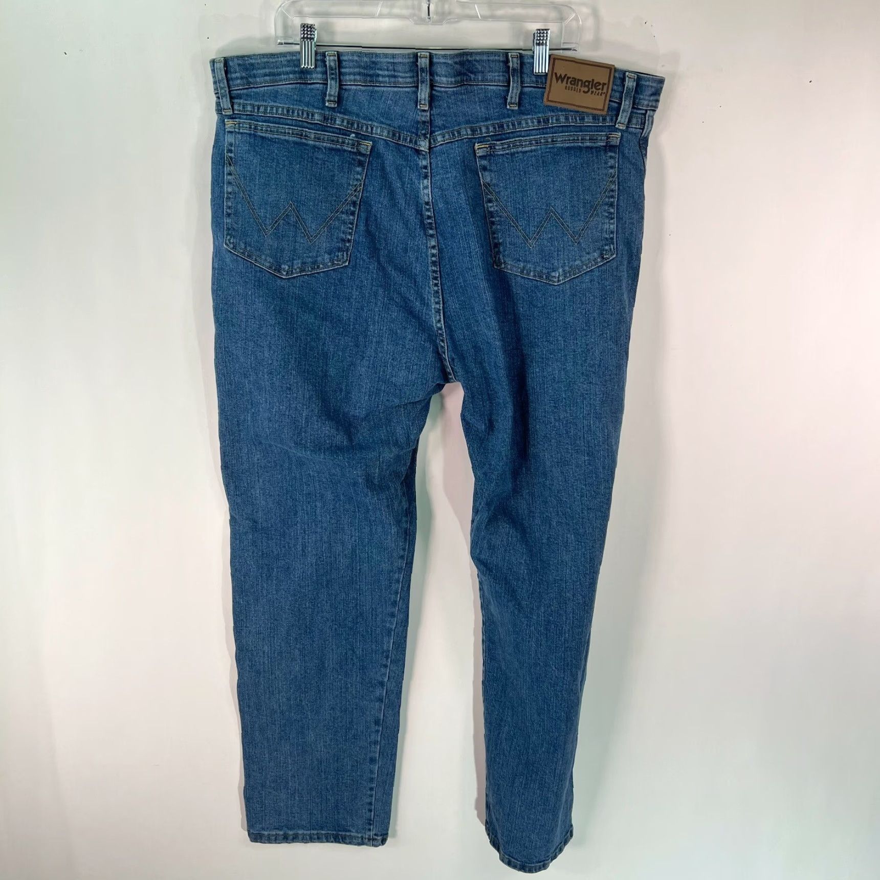 Wrangler Wrangler Mens Rugged Wear High Rise Straight Leg Blue Denim Jeans 42X30 Jeans Men Wrangler High Rise Blue Denim 42X30 Size US 42 / EU 58 - 2 Thumbnail