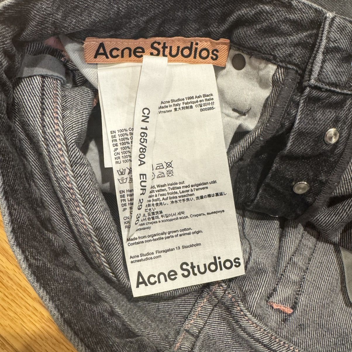 Acne Studios Acne Studios 1996 Ash Black Denim Jeans Regular Fit 29/30 Size US 29 - 5 Thumbnail