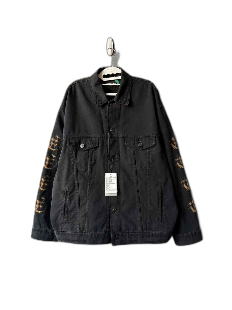 Balenciaga Balenciaga Logo Distressed Denim Jacket-2506 Size US XS / EU 42 / 0 - 1 Thumbnail