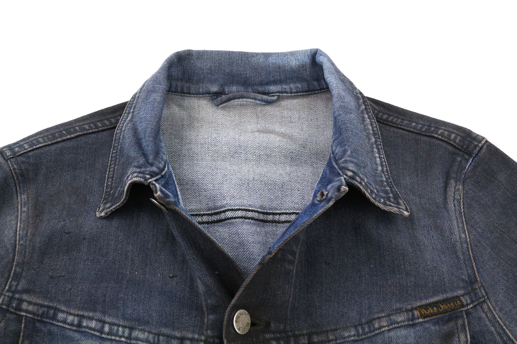 Nudie Jeans PERRY S Denim Black On Blue Buttoned Jacket 80747 Size US S / EU 44-46 / 1 - 4 Thumbnail