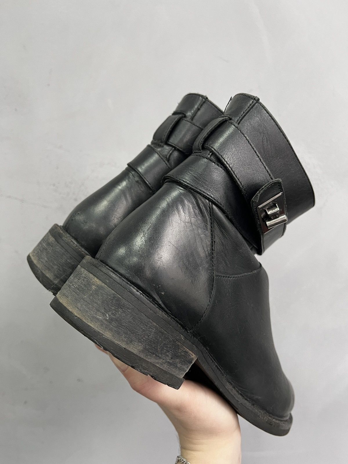 Vintage Leather Black Boots Zip Vintage Guidi Rick Owens Style Size US 7.5 / EU 40-41 - 5 Thumbnail