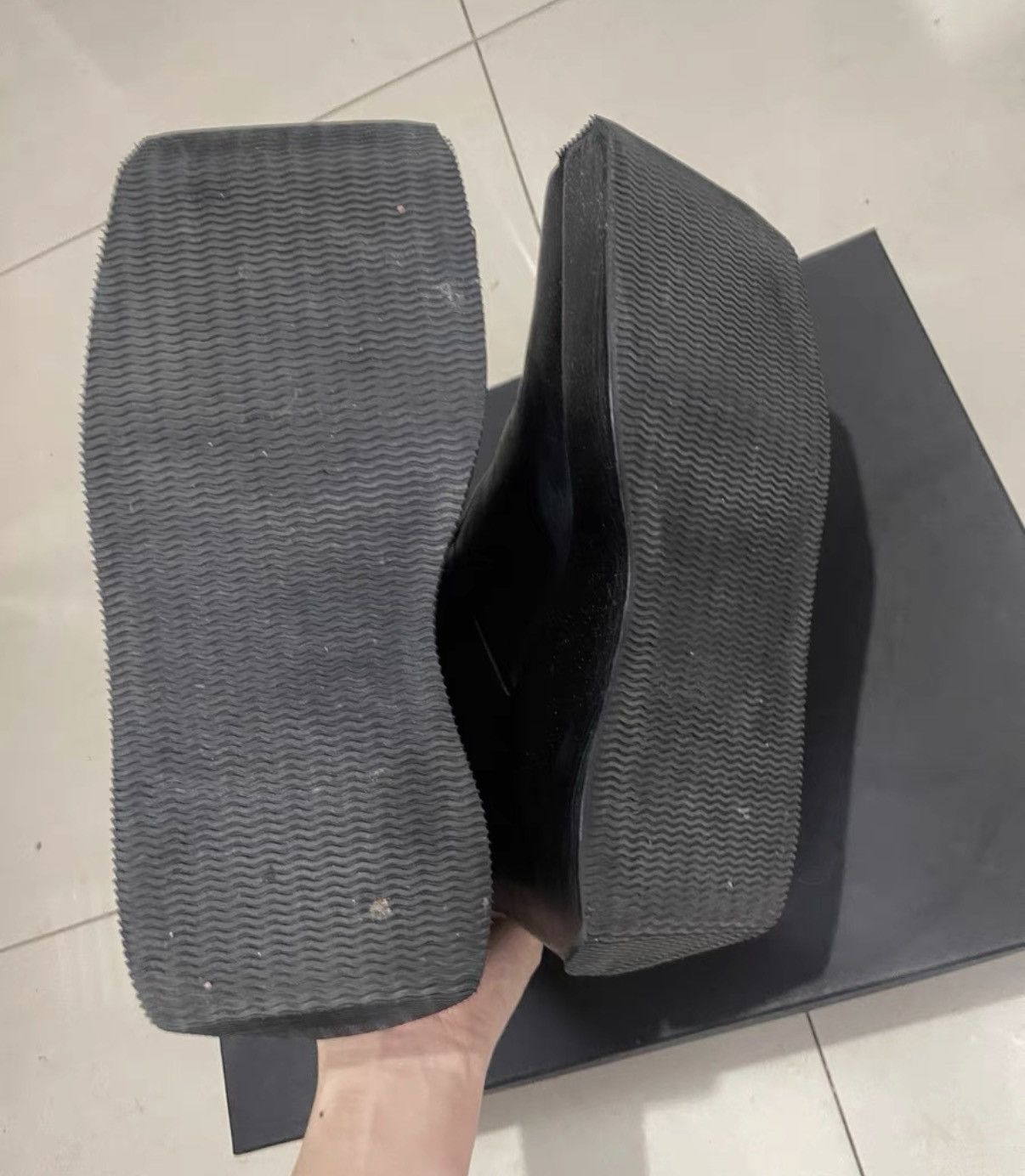 Raf Simons Raf Simons 22FW Square Toe Wedge Leather Ankle Boots Size US 9.5 / EU 42-43 - 6 Thumbnail