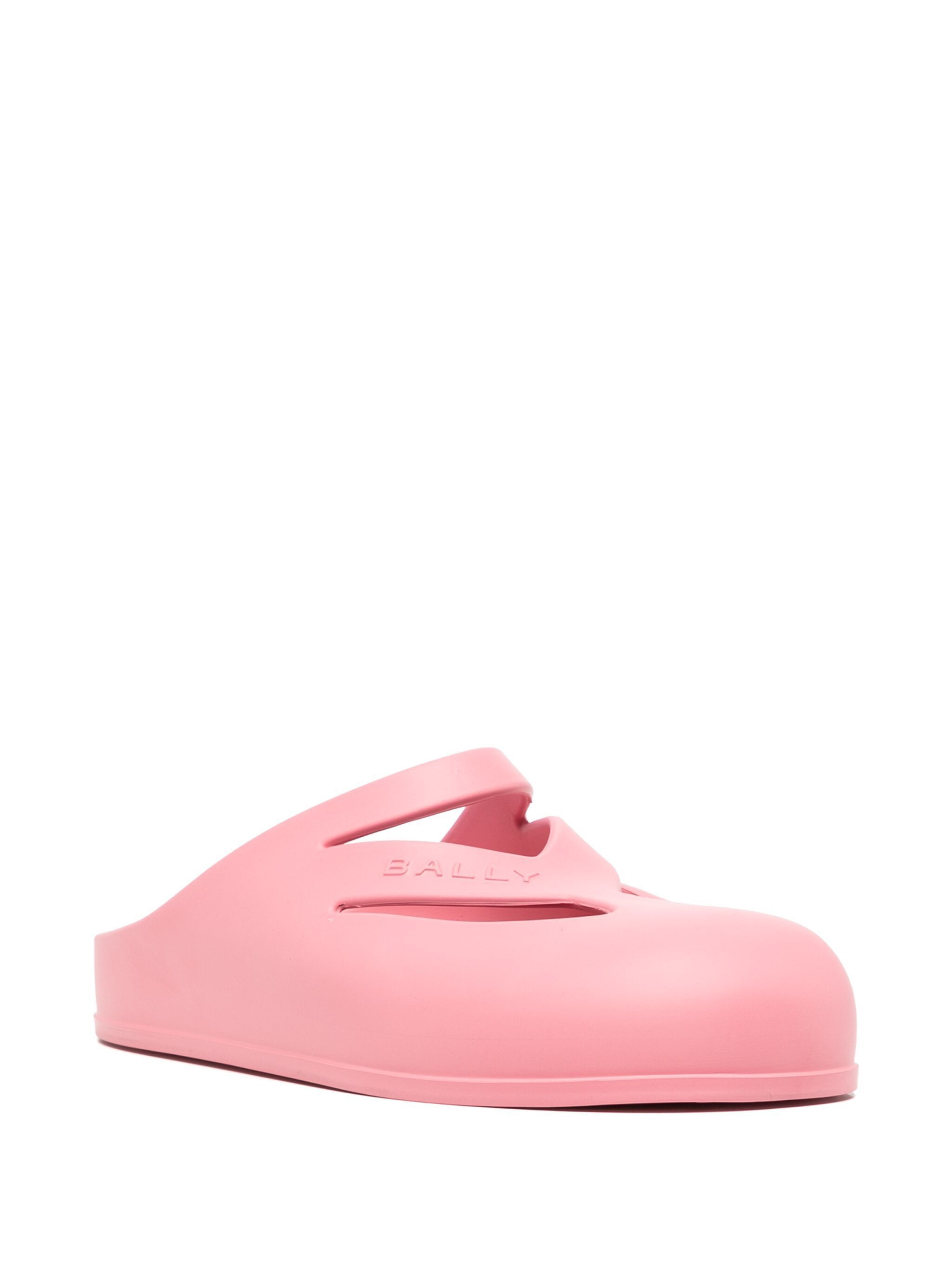 Bally o1y1224 Rubber Slide Slipper in Dark Pink Size US 7.5 / EU 40-41 - 3 Thumbnail
