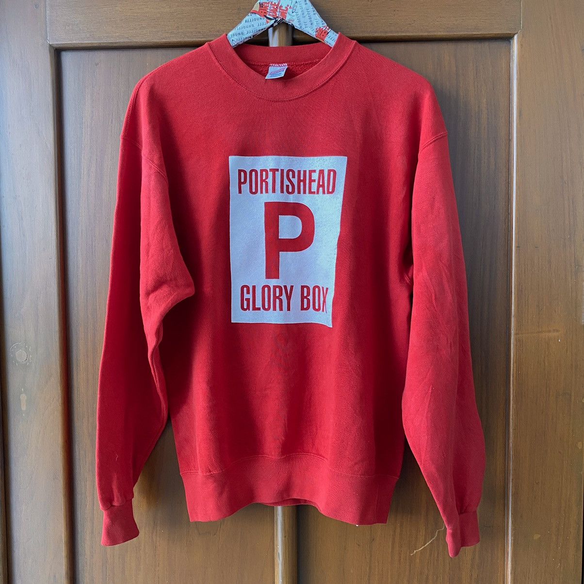 image of Portishead Glory Box 90's Sweater in Red, Men's (Size Medium)