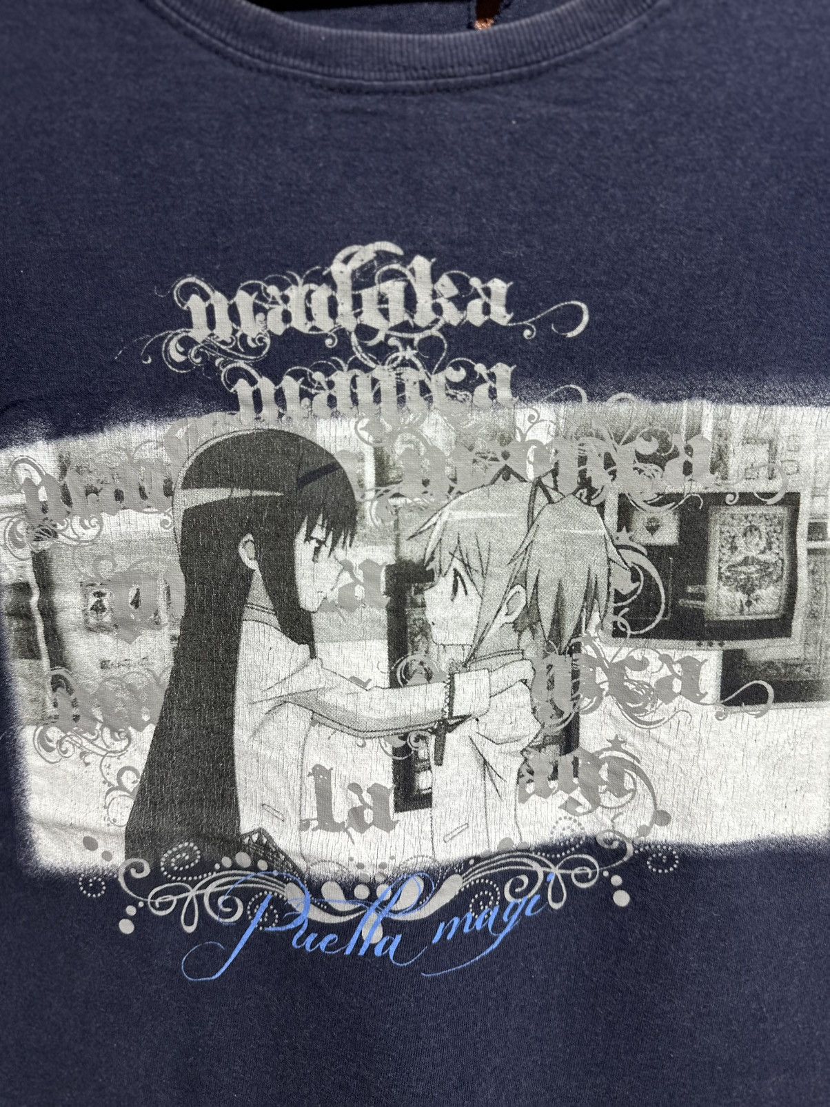 Anime Vintage Puella Magi Madoka Faded Tee Size US M / EU 48-50 / 2 - 2 Thumbnail