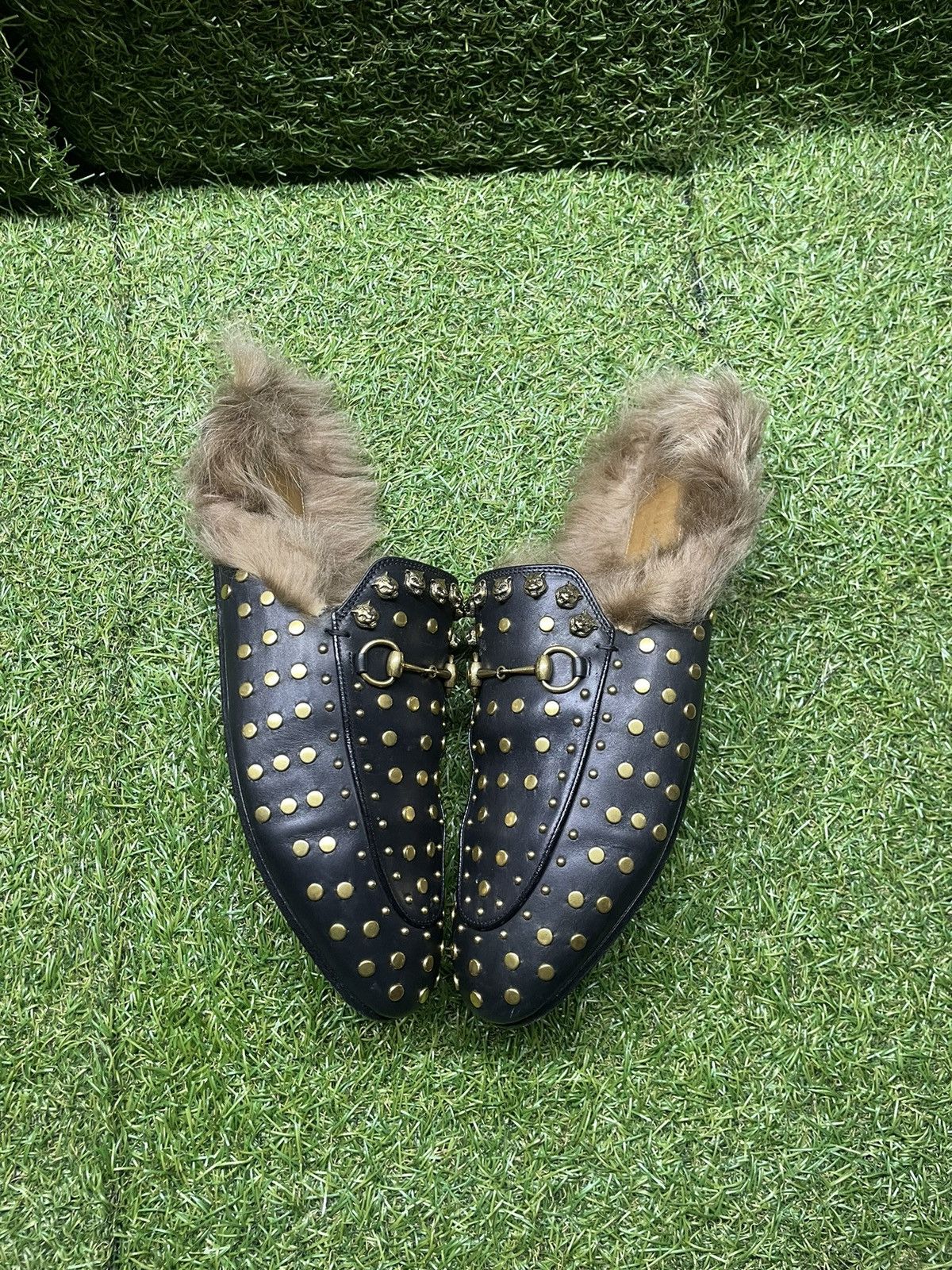 Gucci Horsebite Accent Leather Mule Shoess Shoes in Black, Men's (Size 8)