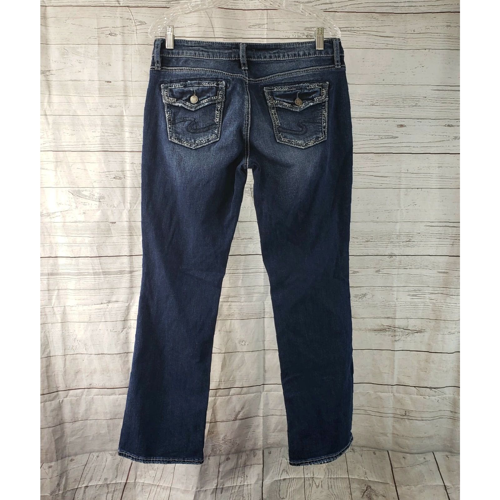 Vintage Silver Jeans Suki Slim Boot Jeans 29 Blue Mid Rise Cotton Blend Women's Jeans Size 29" - 3 Thumbnail