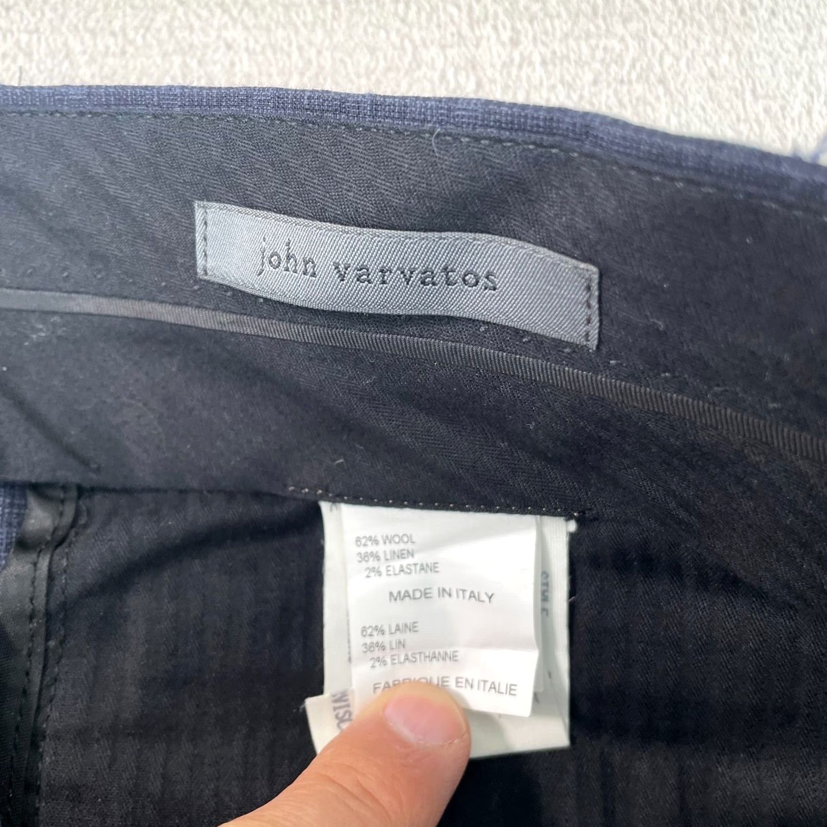 John Varvatos John Varvatos Collection Trouser Pants Men IT 52 US 36x31 Blue Wool Linen Dress Pants Size US 36 / EU 52 - 3 Thumbnail