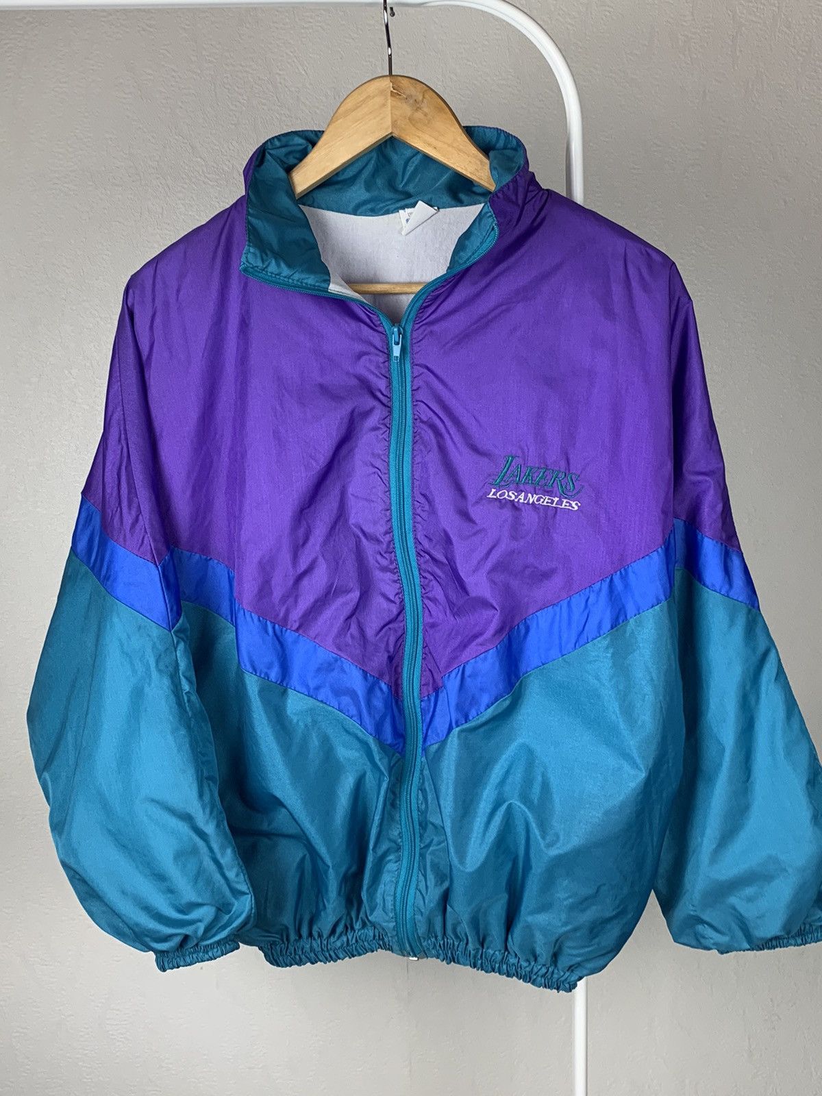 NBA L.A Lakers Vintage Jacket Bomber Light Jacket Big Logo Size US S / EU 44-46 / 1 - 3 Thumbnail