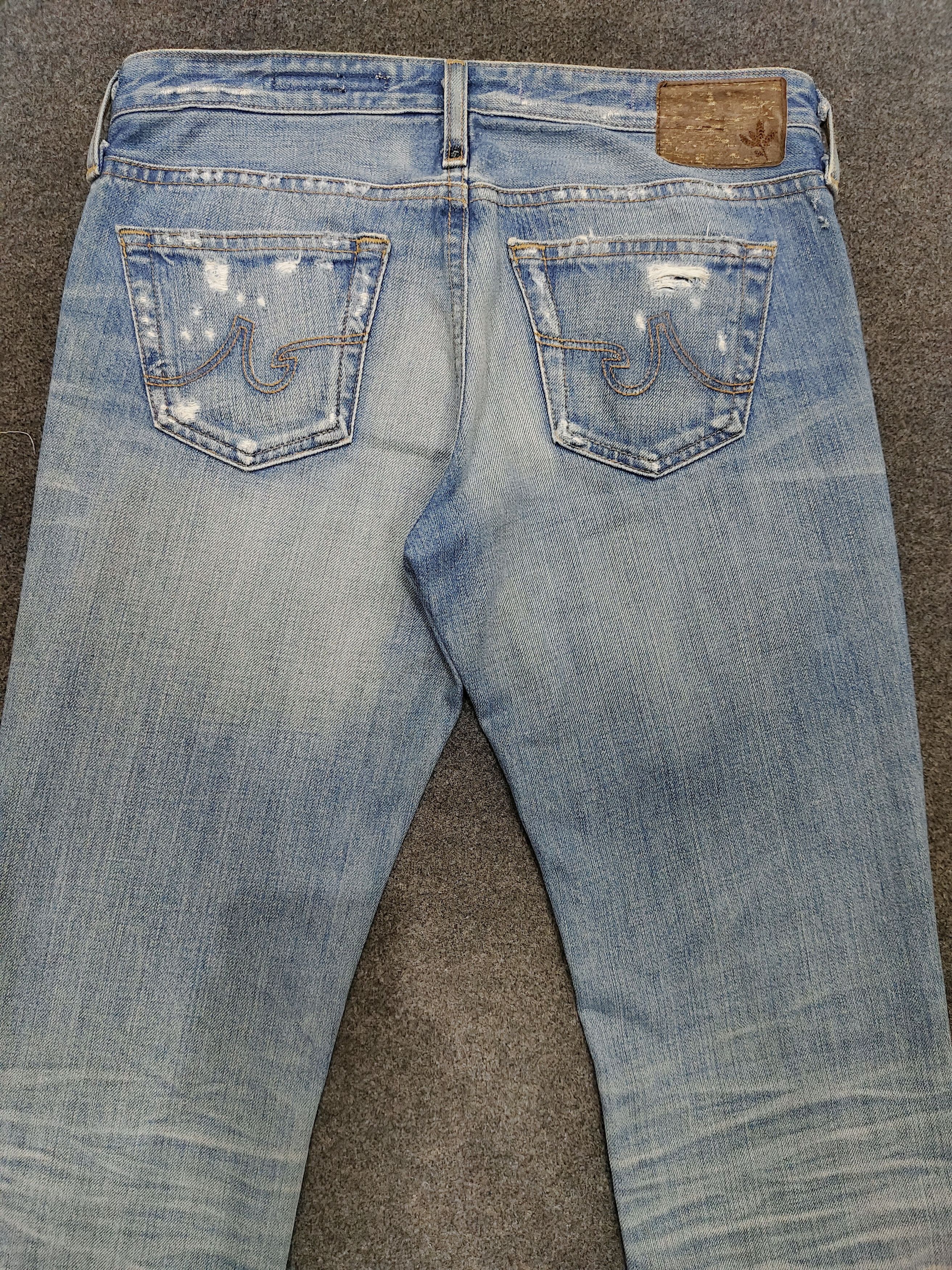 AG Adriano Goldschmied 💥Adriano Goldschmied "The Kiss" Distressed Pacthwork Jeans Size 30" / US 8 / IT 44 - 5 Thumbnail