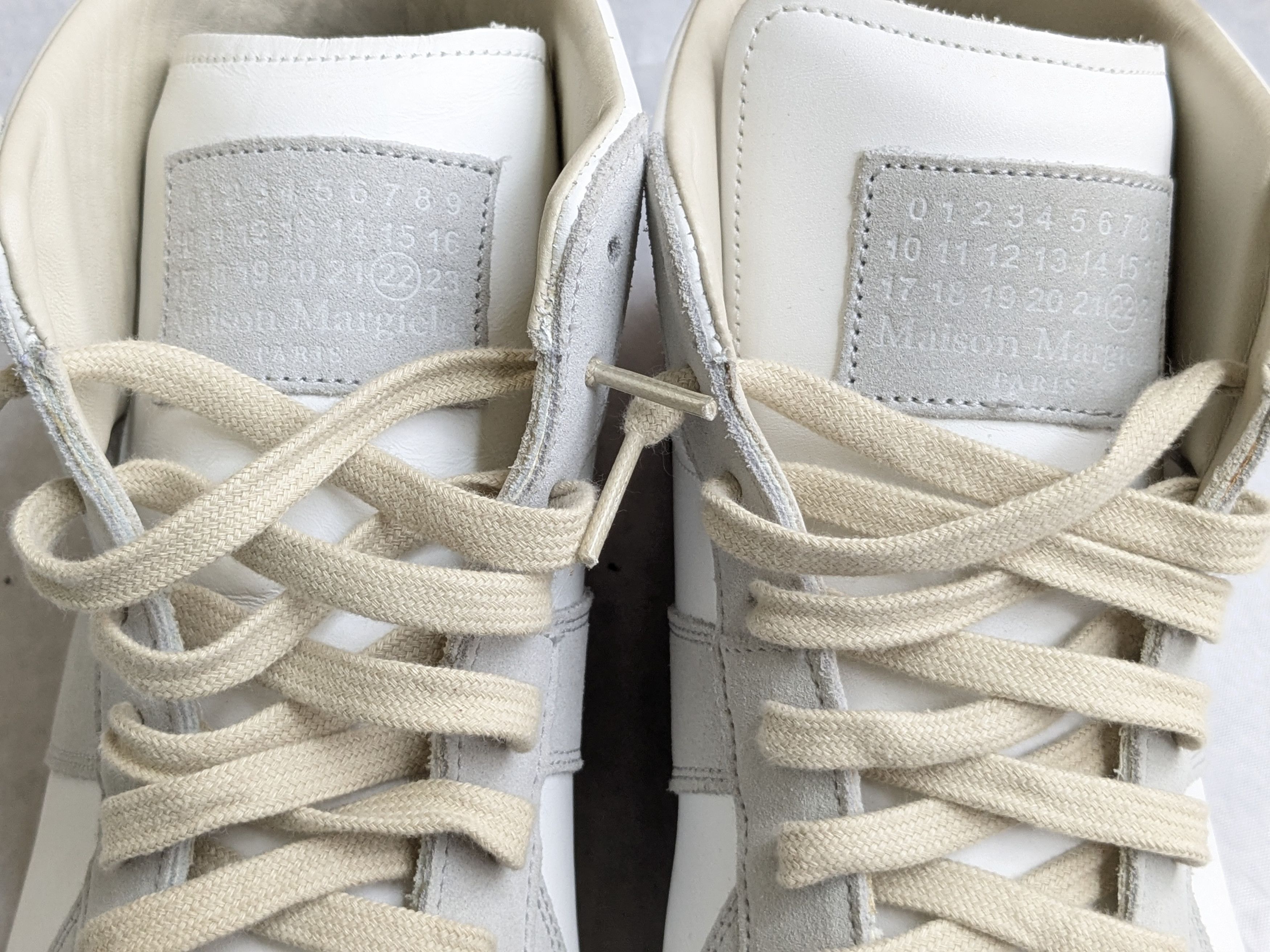 Maison Margiela Maison Margiela Replica GAT White Gray 13 46 High Tops Size US 13 / EU 46 - 2 Thumbnail