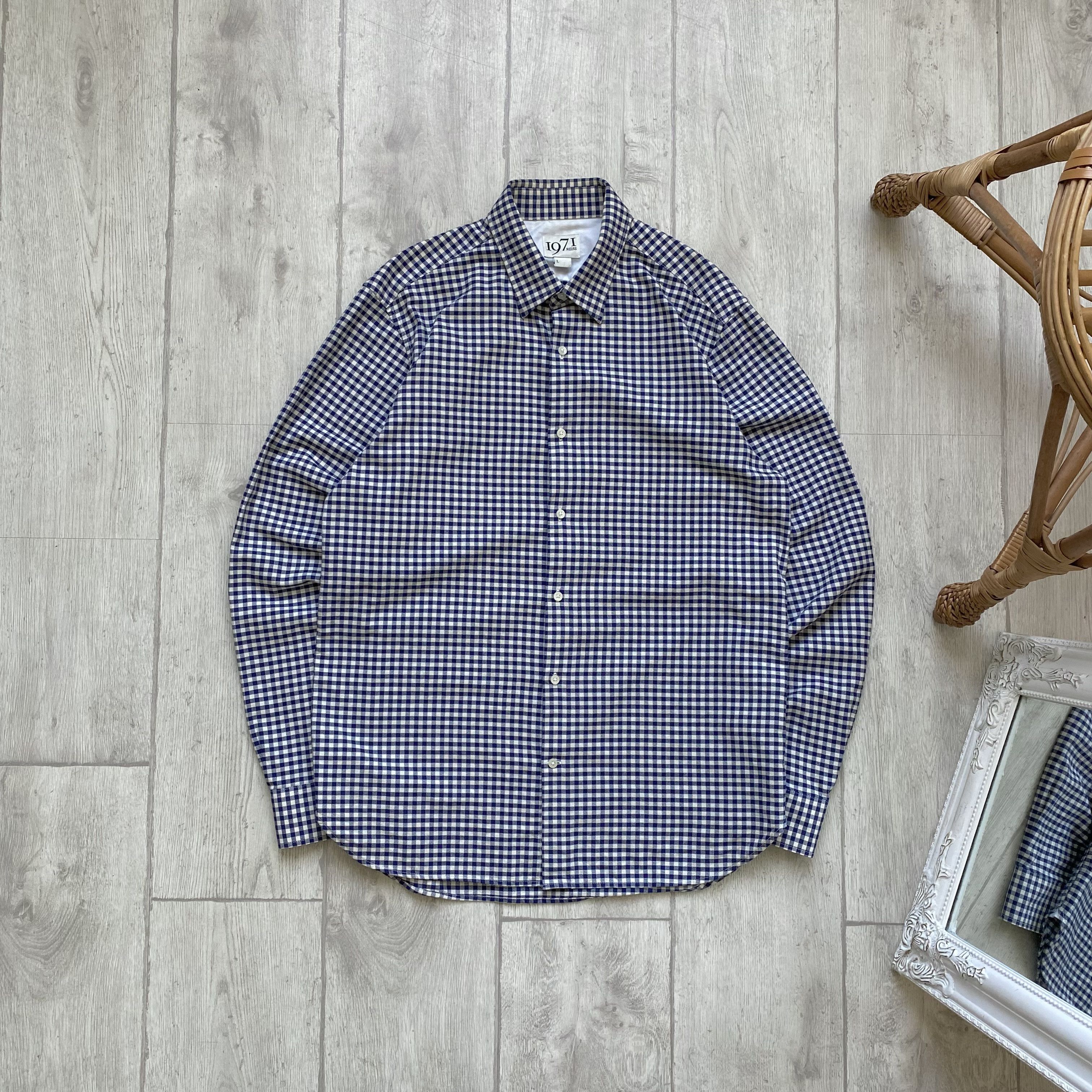 Reiss 👔 Luxury Reiss Shirt Button Up cotton Size US L / EU 52-54 / 3 - 1 Thumbnail