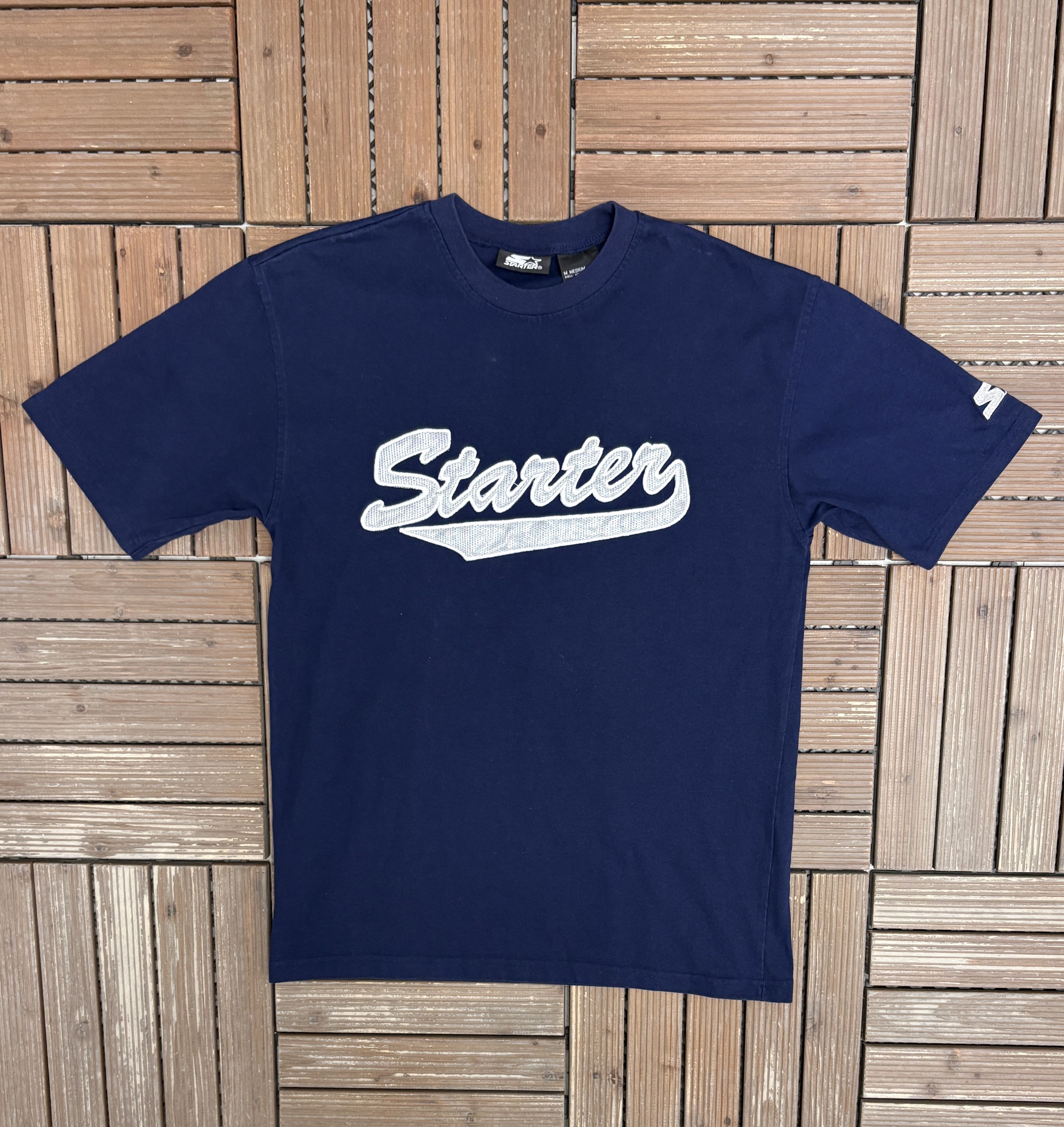 Starter Starter Script Stitched Vintage Blue T-Shirt Tee Size US M / EU 48-50 / 2 - 1 Thumbnail
