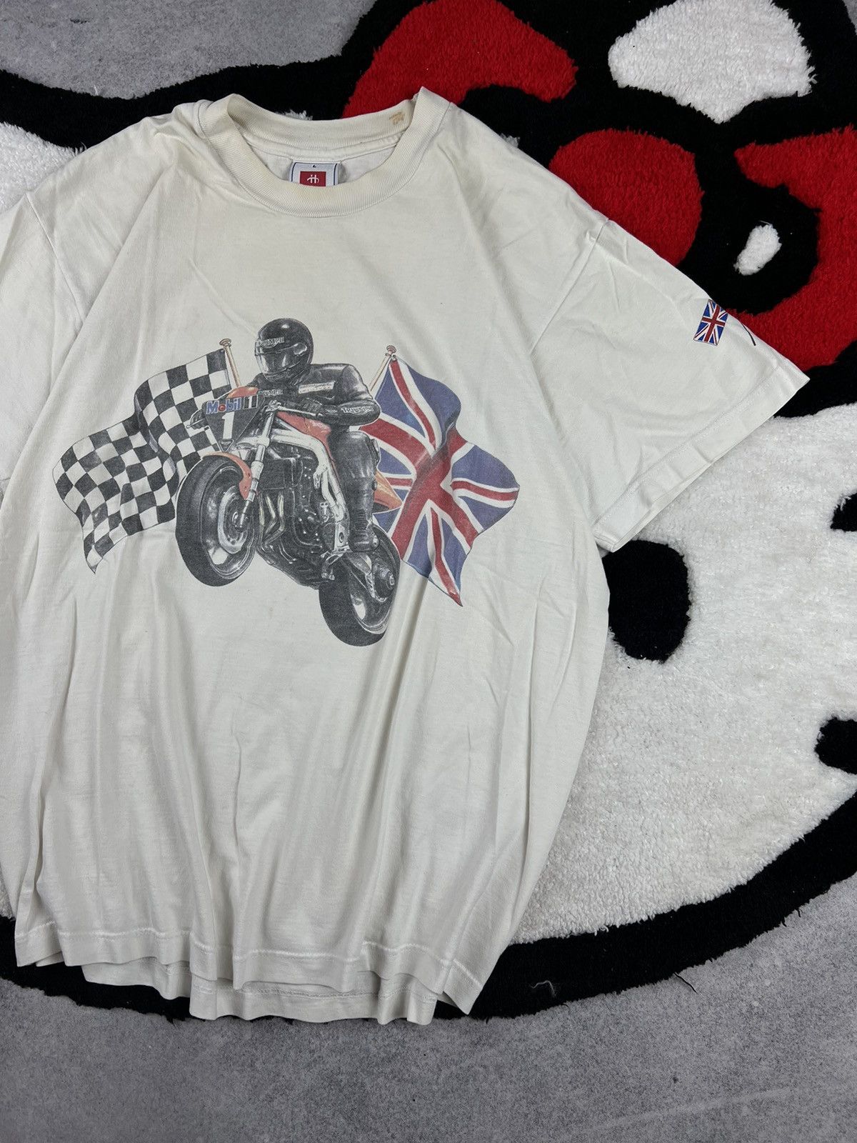 Vintage Vintage 90s Triumph Motorcycle Mobil Racing Y2K Tee Shirt Size US L / EU 52-54 / 3 - 3 Thumbnail
