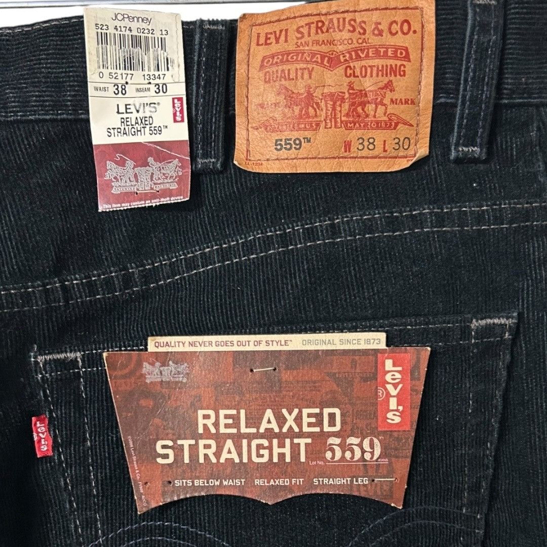 Levi's NWT Vintage Levi's Black Corduroy Pants 559 Relaxed Straight Size US 38 / EU 54 - 6 Thumbnail