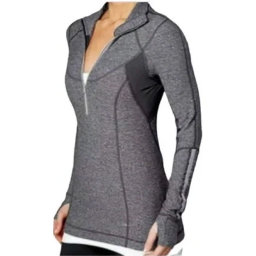 Lululemon Lululemon Run Dash Half Zip Sweatshirt Heathered Gray 10 Size L / US 10 / IT 46 - 1 Thumbnail