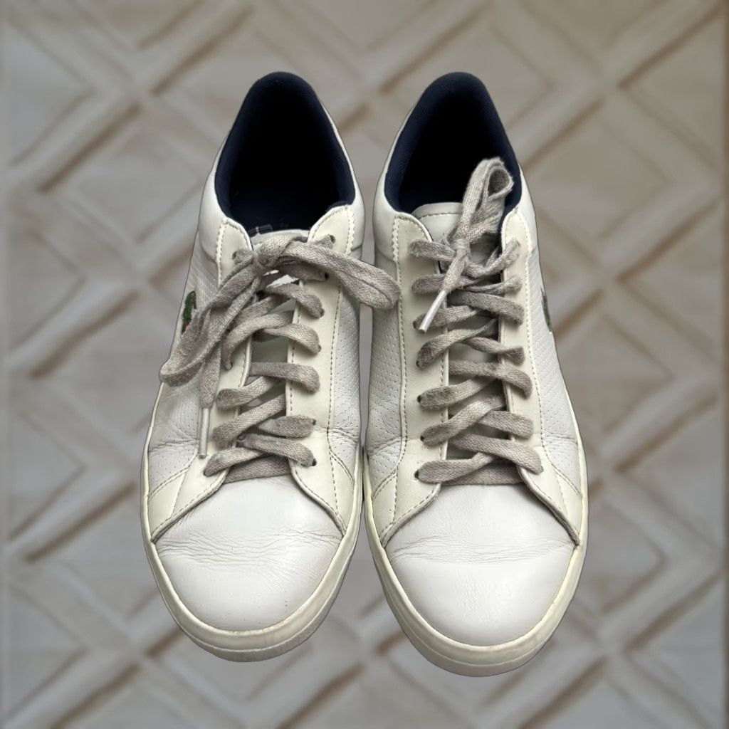 Lacoste Lacoste Lerond 8 Low Top Leather Sneakers Shoes Men 8 White Solid Casual Lace Up Size US M / EU 48-50 / 2 - 1 Thumbnail