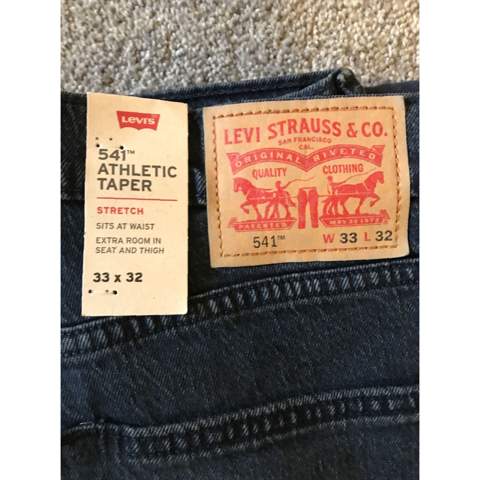 Levi's **Levi's 541 Mens Athletic Taper Jeans Size 33 X 32 Blue** User: Levi's 541 Mens Athletic Taper Jeans Size 33 X 32 Blue Size US 34 / EU 50 - 4 Thumbnail