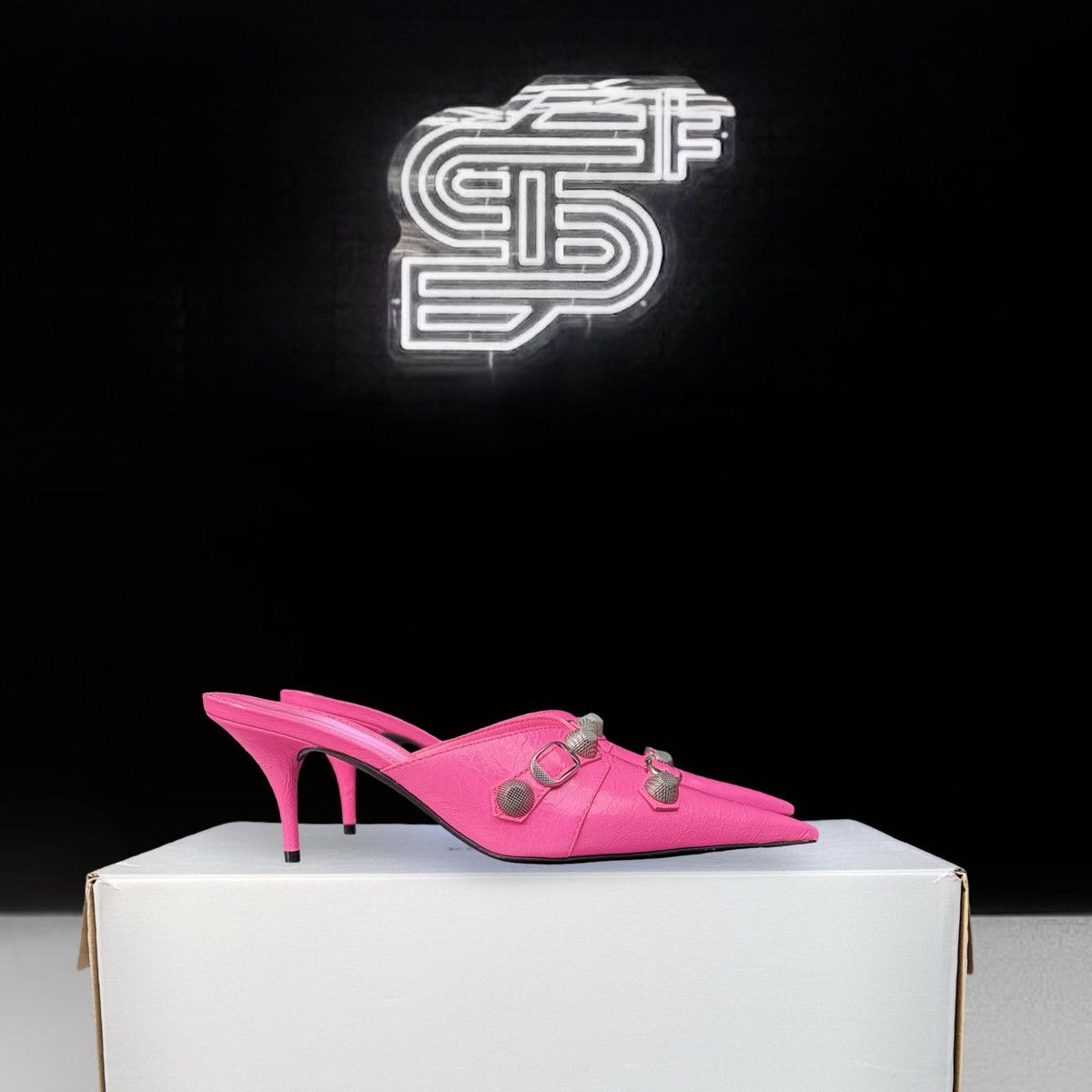 Balenciaga Balenciaga Cagole Heels Pink Size US 9.5 / IT 39.5 - 1 Thumbnail