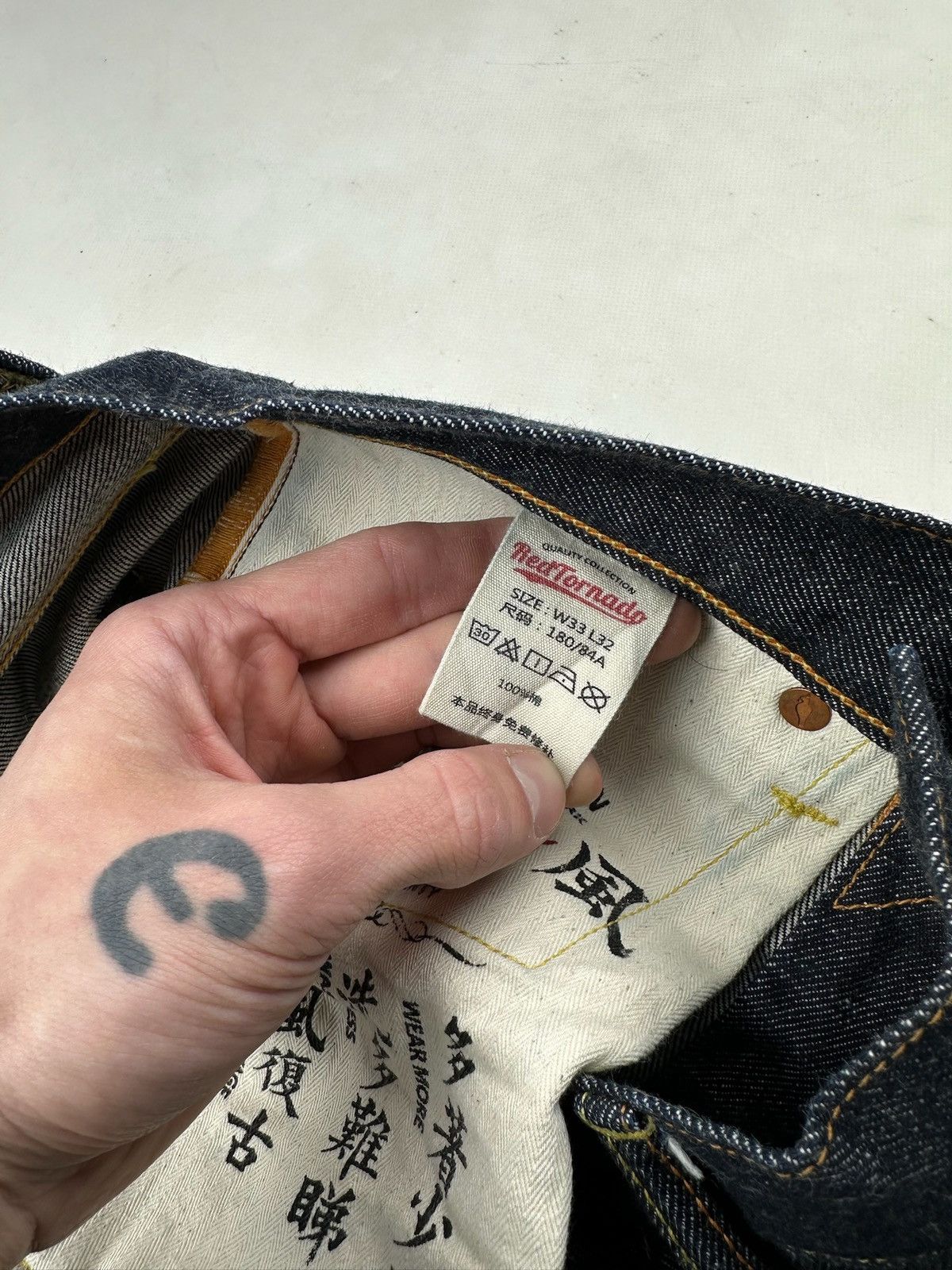 Japanese Brand Red Tornado Bronson Mfg. Blue Selvedge 33x32 Jeans Size US 33 - 8 Thumbnail