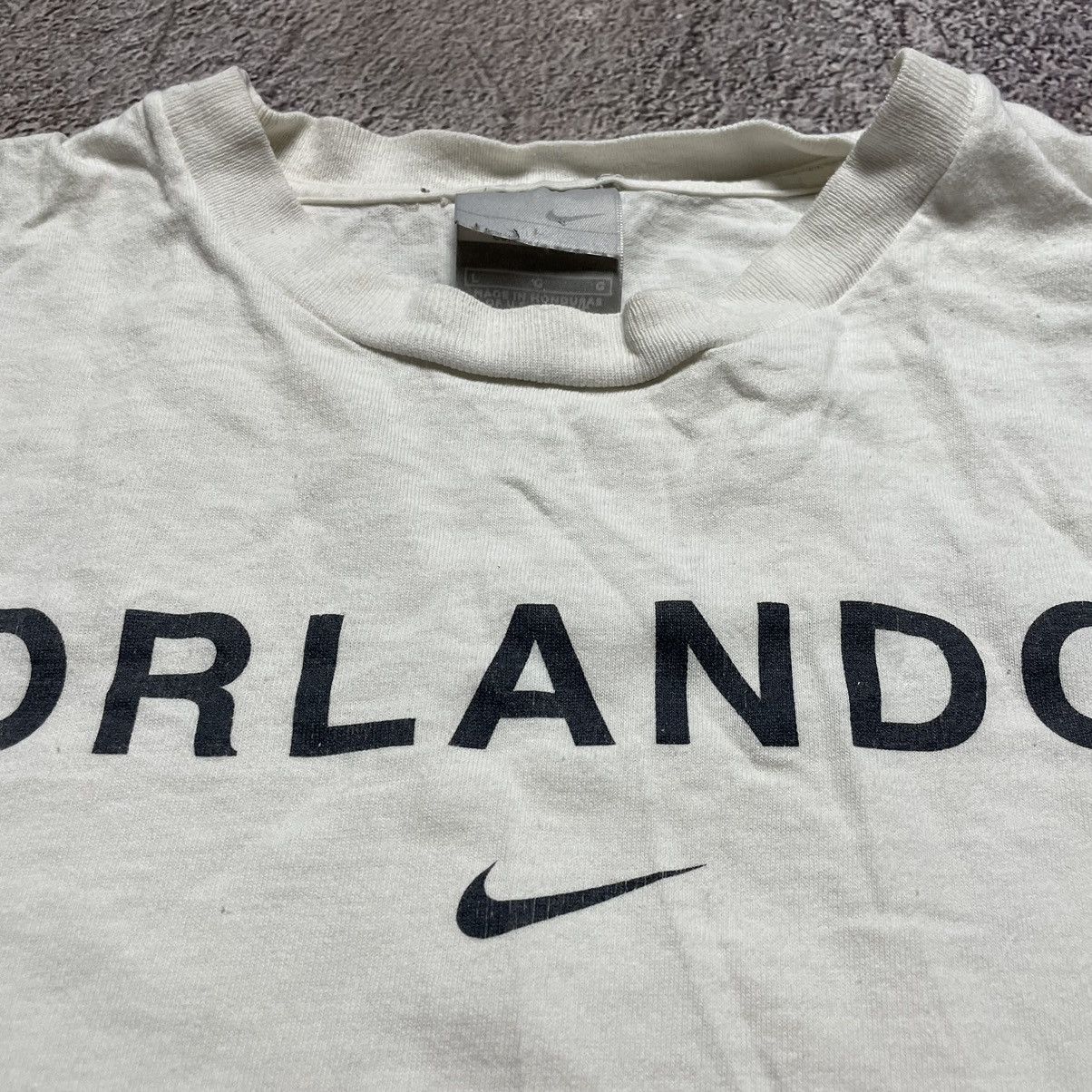 Vintage Vintage 90s Orlando Sun Faded Graphic Tee Cream Oversized L Size US L / EU 52-54 / 3 - 5 Thumbnail
