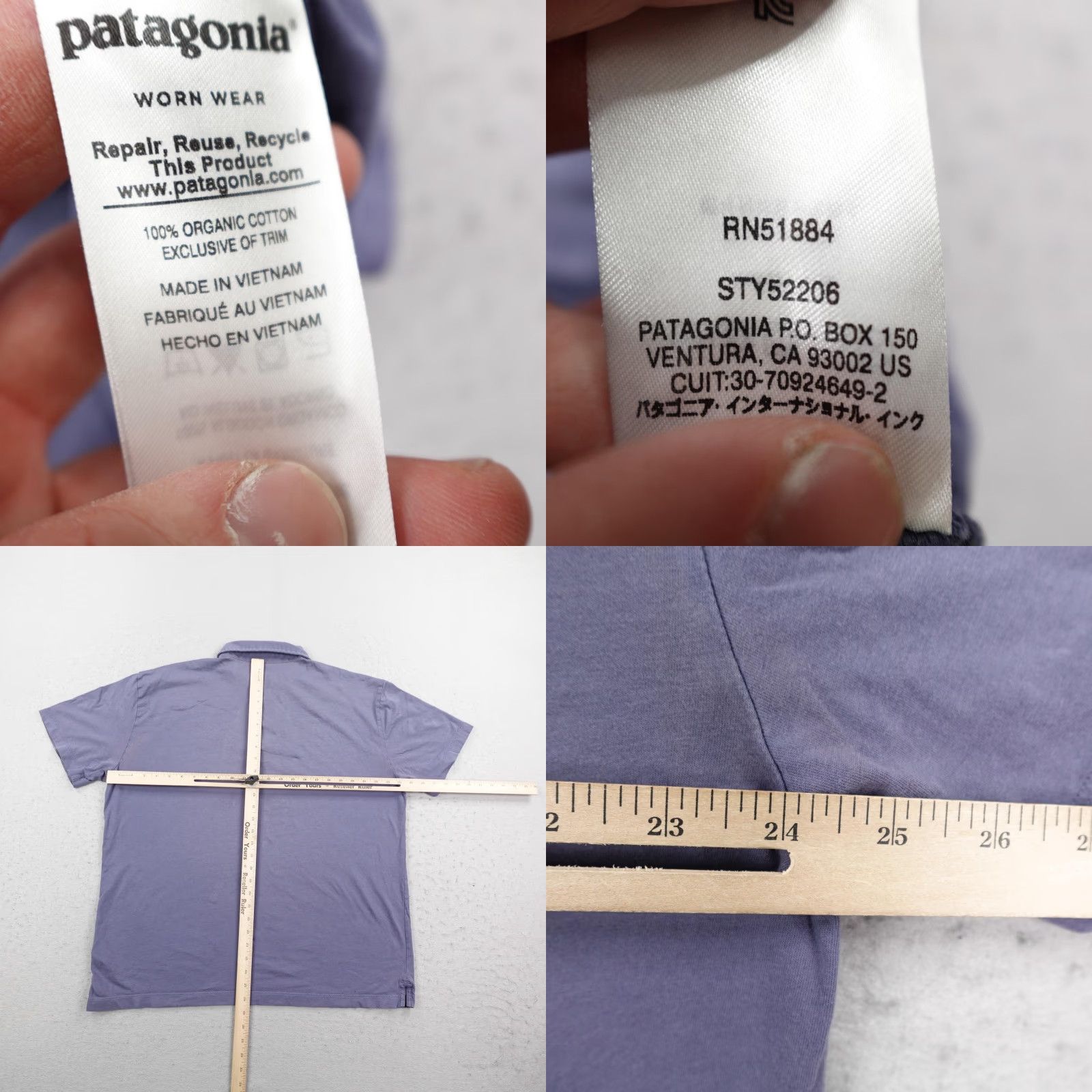Patagonia Patagonia Polo Shirt Men XL Blue Trout Fitz Roy Fish Logo Organic Hiking Fishing Shirt Size US XL / EU 56 / 4 - 8 Thumbnail