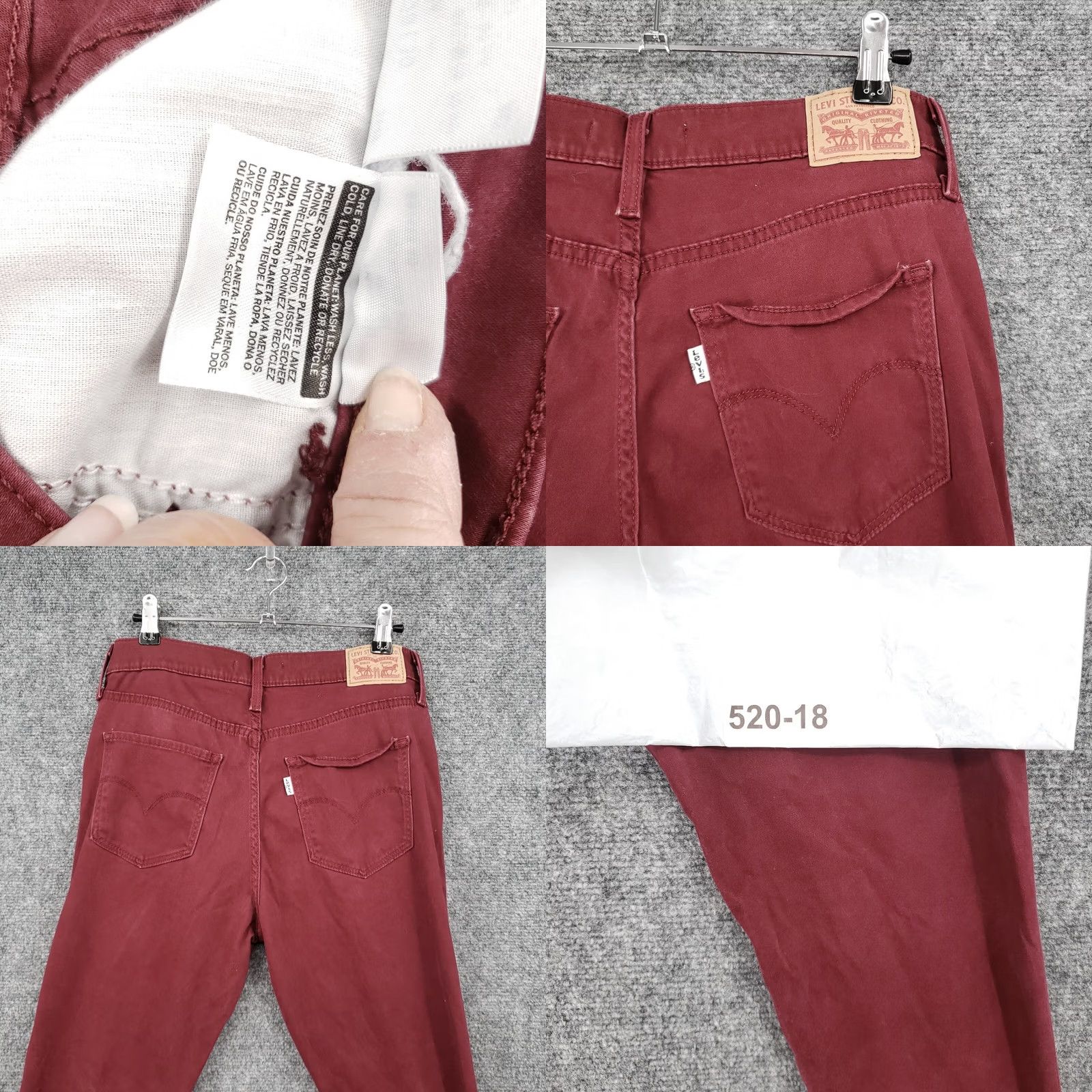 Levi's Levi's 720 Jeans Womens 28 Red High Rise Skinny Denim Dark Wash Zip Fly Button Zip Levi's Girls? Size 28" / US 6 / IT 42 - 9 Thumbnail