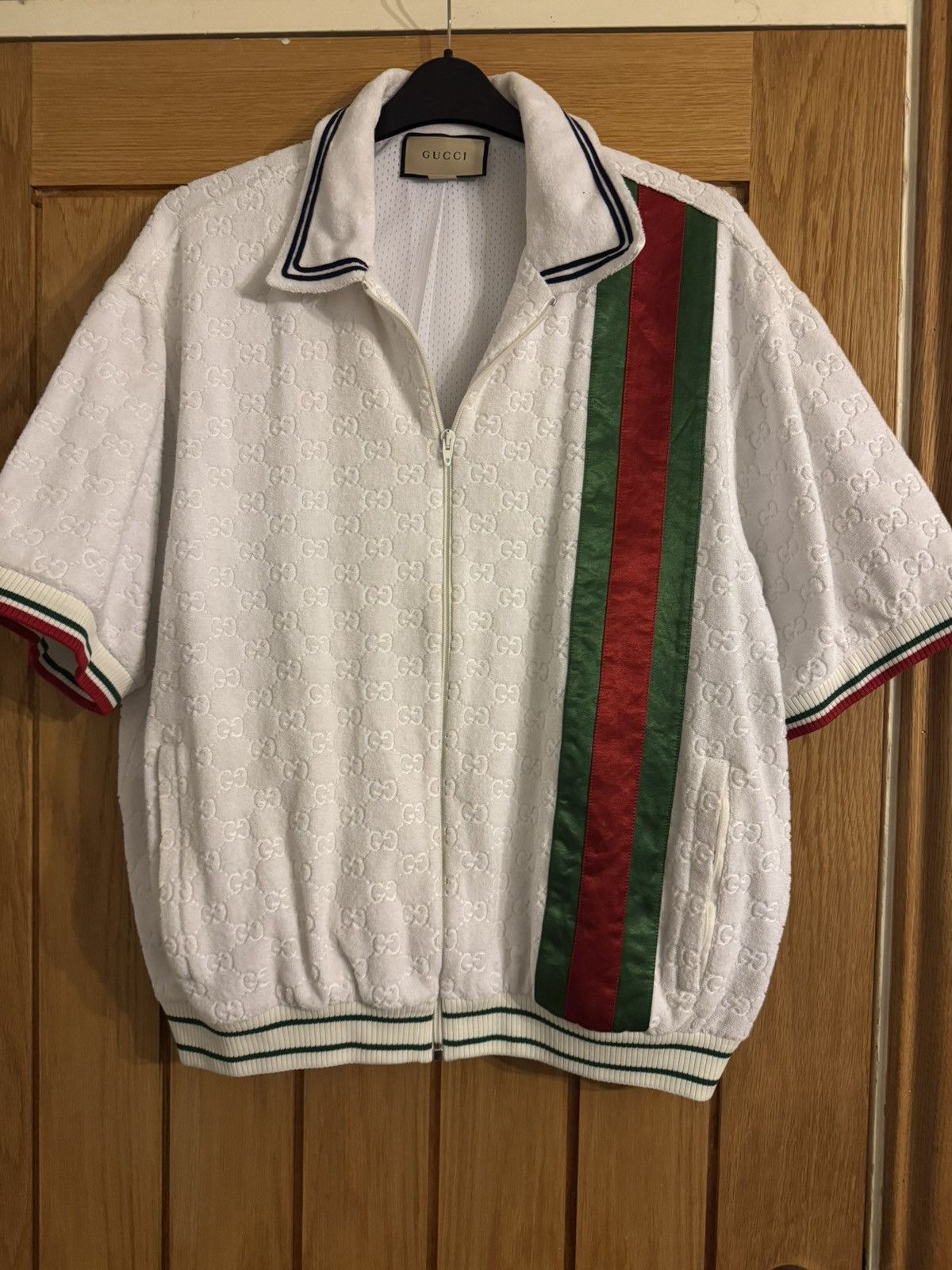 Gucci Gucci gg monogram zip up polo Size US XL / EU 56 / 4 - 1 Thumbnail