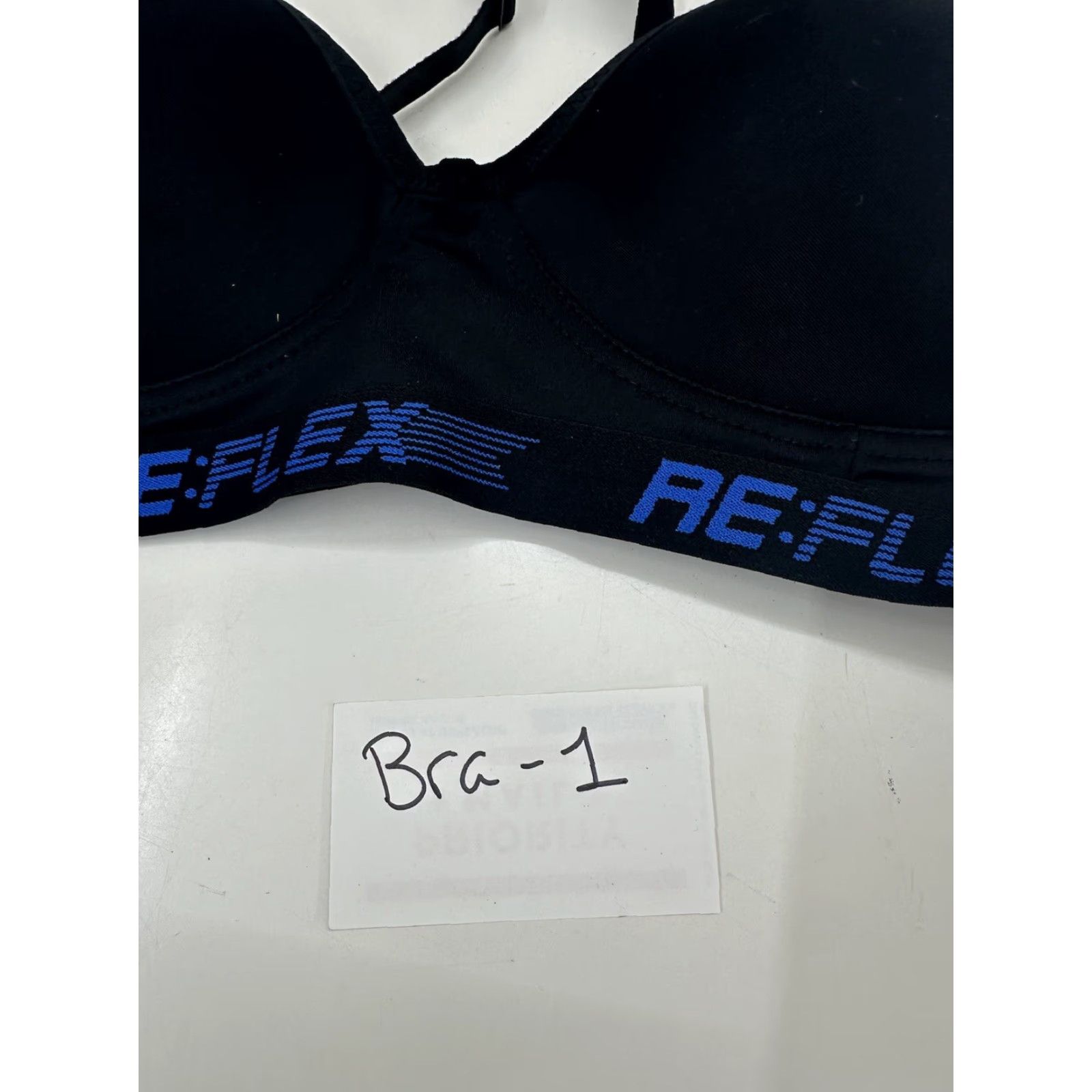 Vintage ReFlex Womens Bra 1X Black Padded Sports Bra Adjustable Size ONE SIZE - 8 Thumbnail