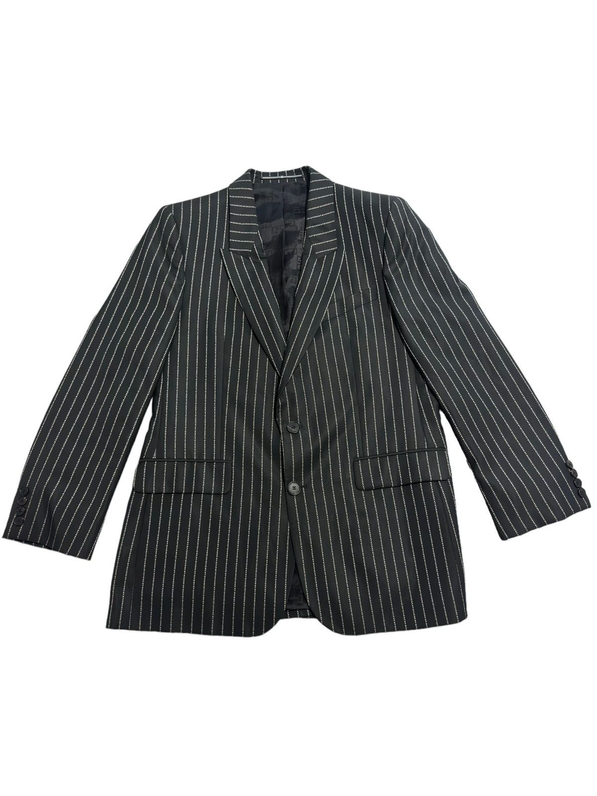 Givenchy Givenchy Logo Pinstripe Blazer Size 52L - 1 Thumbnail