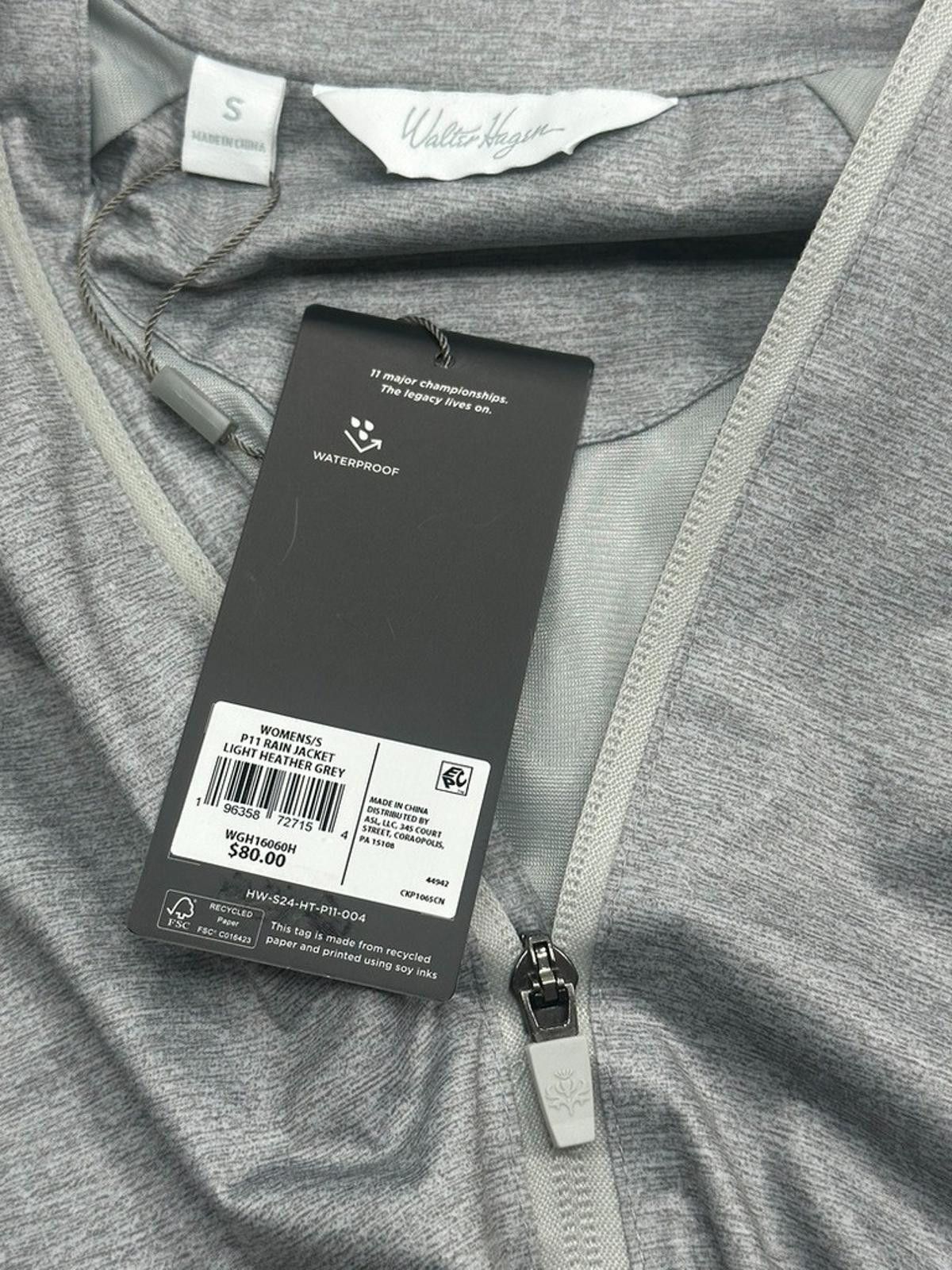 Other Walter Hagen Full Zip Tapered P11 Rain Jacket Gray Women's S Size ONE SIZE - 6 Thumbnail