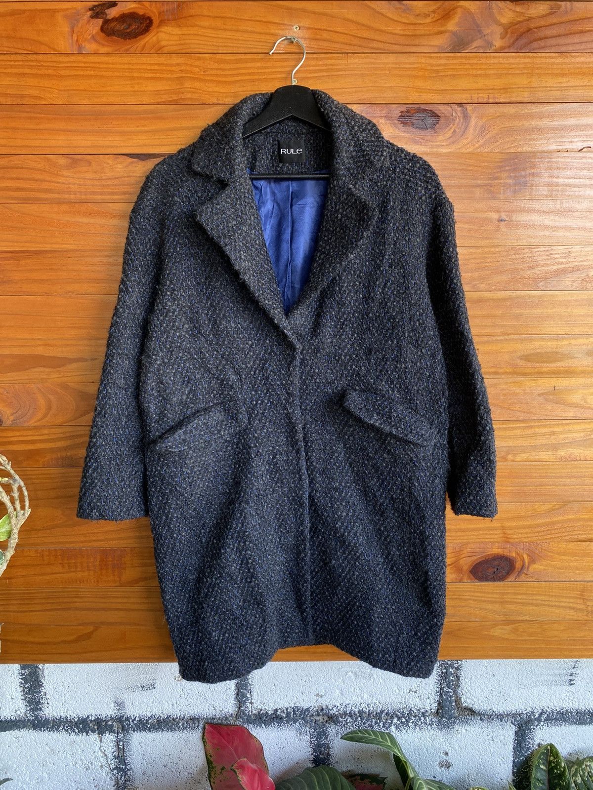 Japanese Brand RULE Wool Blend Textured Overcoat – Japanese Brand Classic Size S / US 4 / IT 40 - 3 Thumbnail