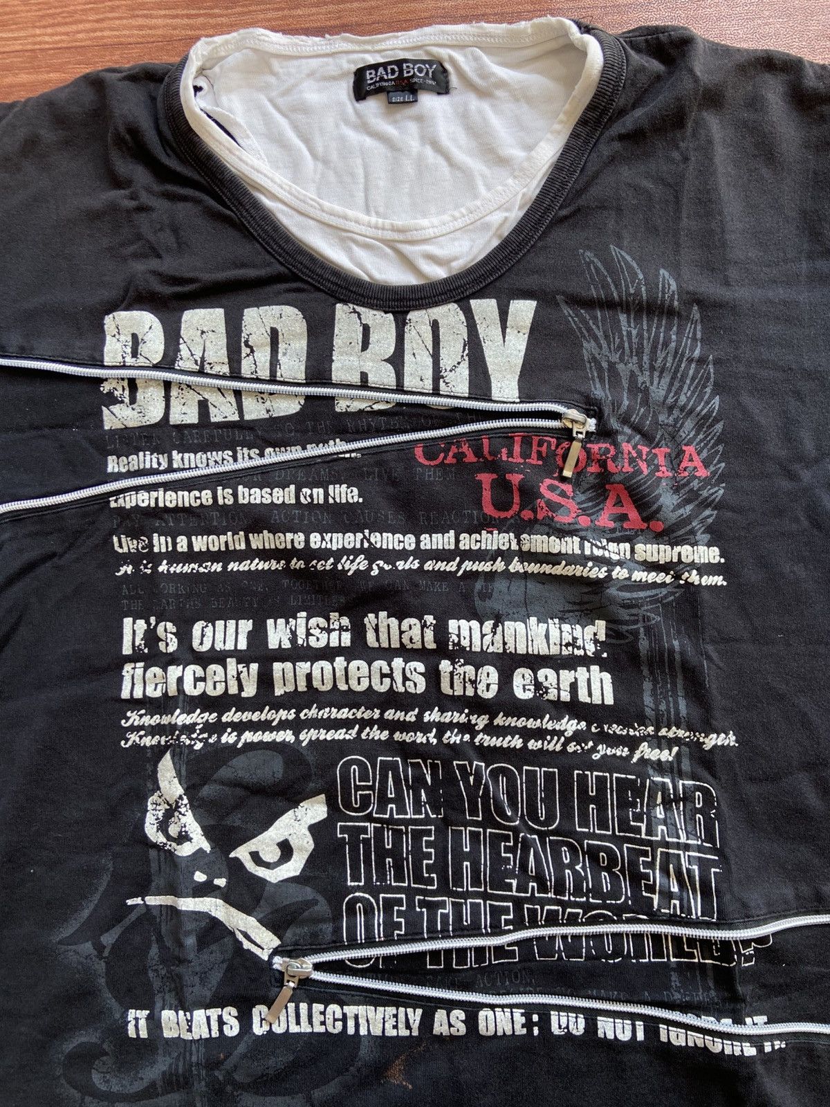 If Six Was Nine Y2K Badboy Double Layer Tshirt Size US L / EU 52-54 / 3 - 3 Thumbnail