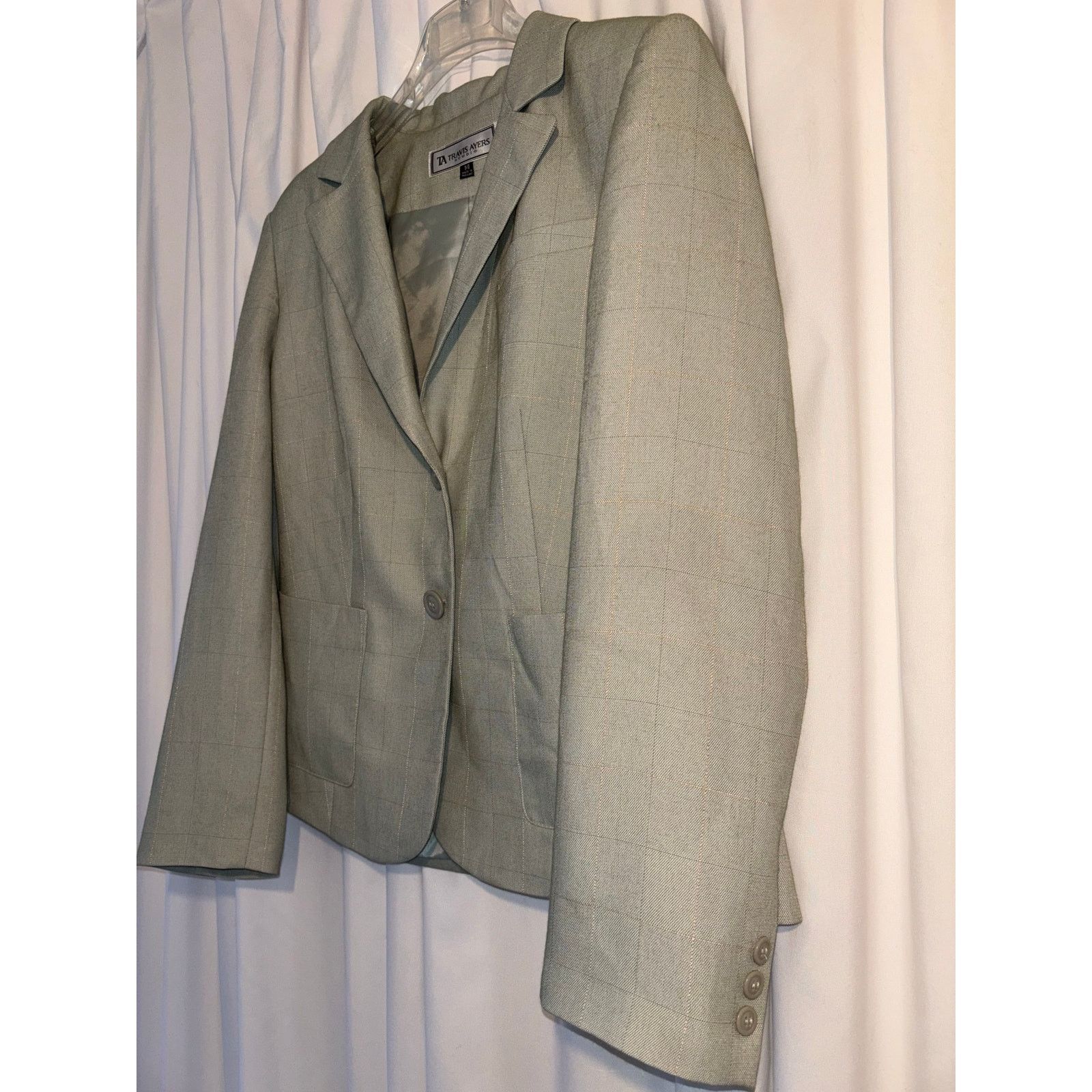 The Unbranded Brand Travis Ayers Mint Long Sleeve Blazer Size 14 - Large Size L / US 10 / IT 46 - 2 Thumbnail