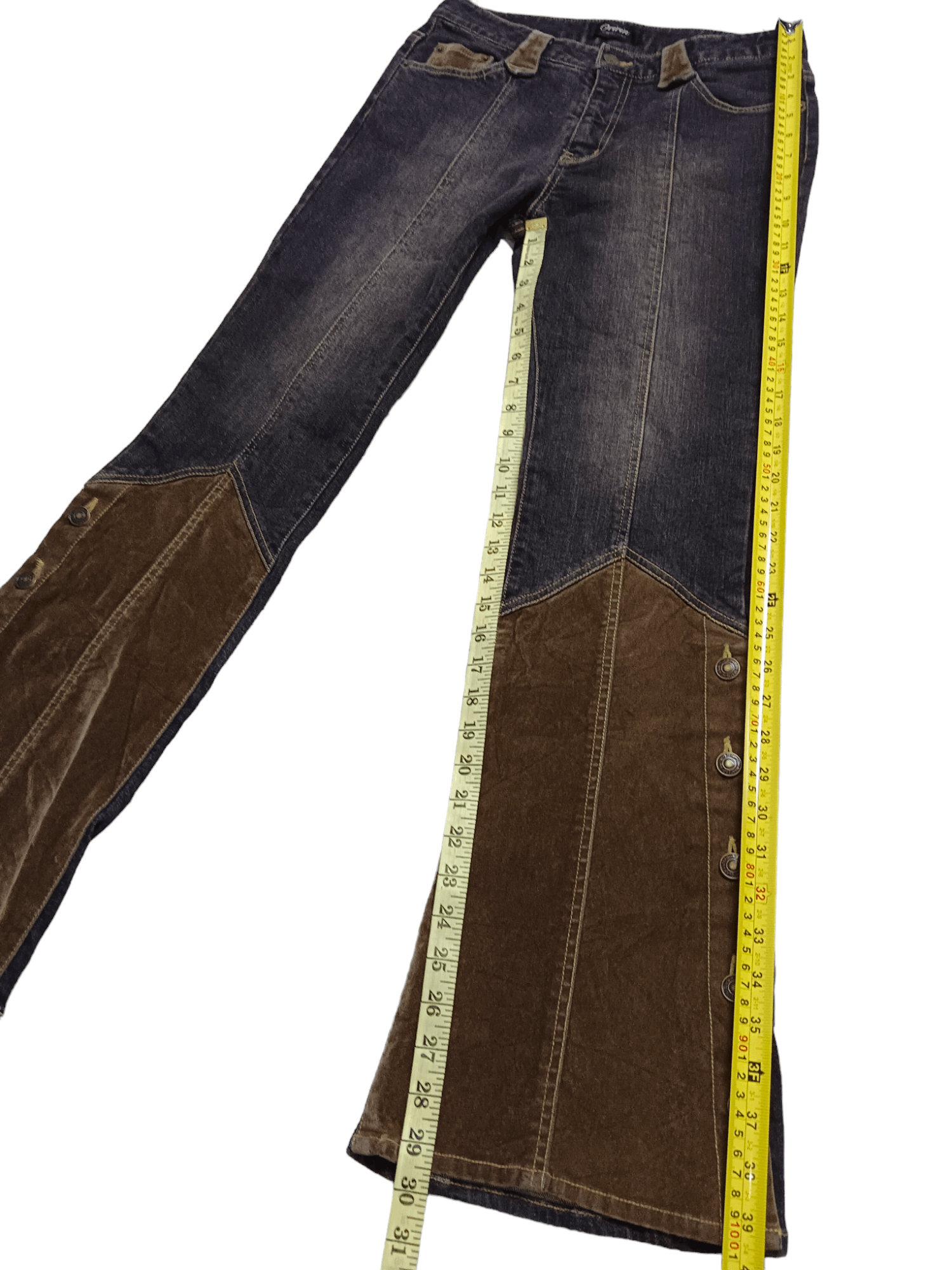 If Six Was Nine Oririn Low Rise Skinny Punk Flare Jeans Size US 28 / EU 44 - 9 Thumbnail