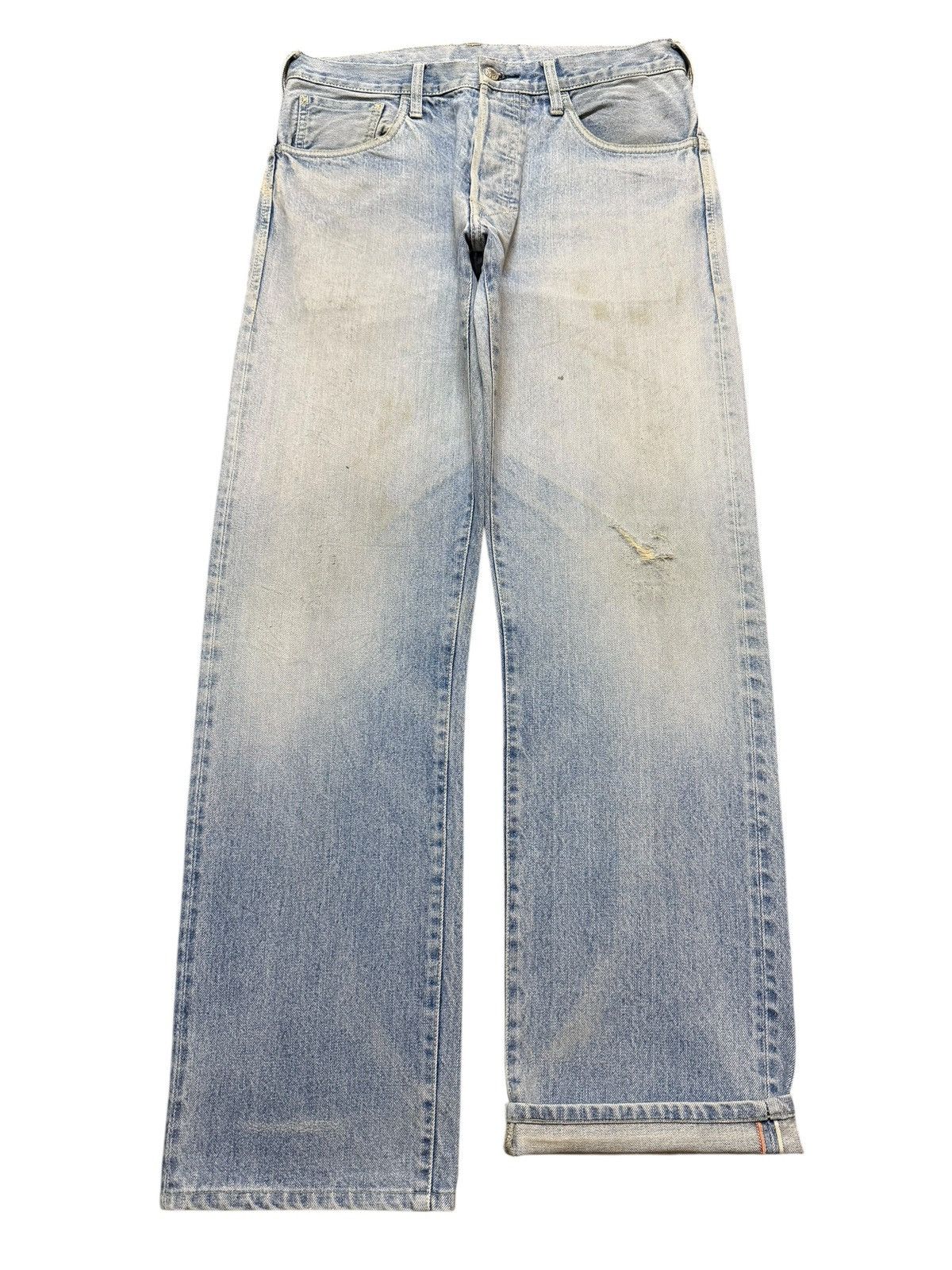Evisu Vintage 90s Evisu Genes Selvedge Seagull Painted Wide Leg Size US 32 / EU 48 - 2 Thumbnail