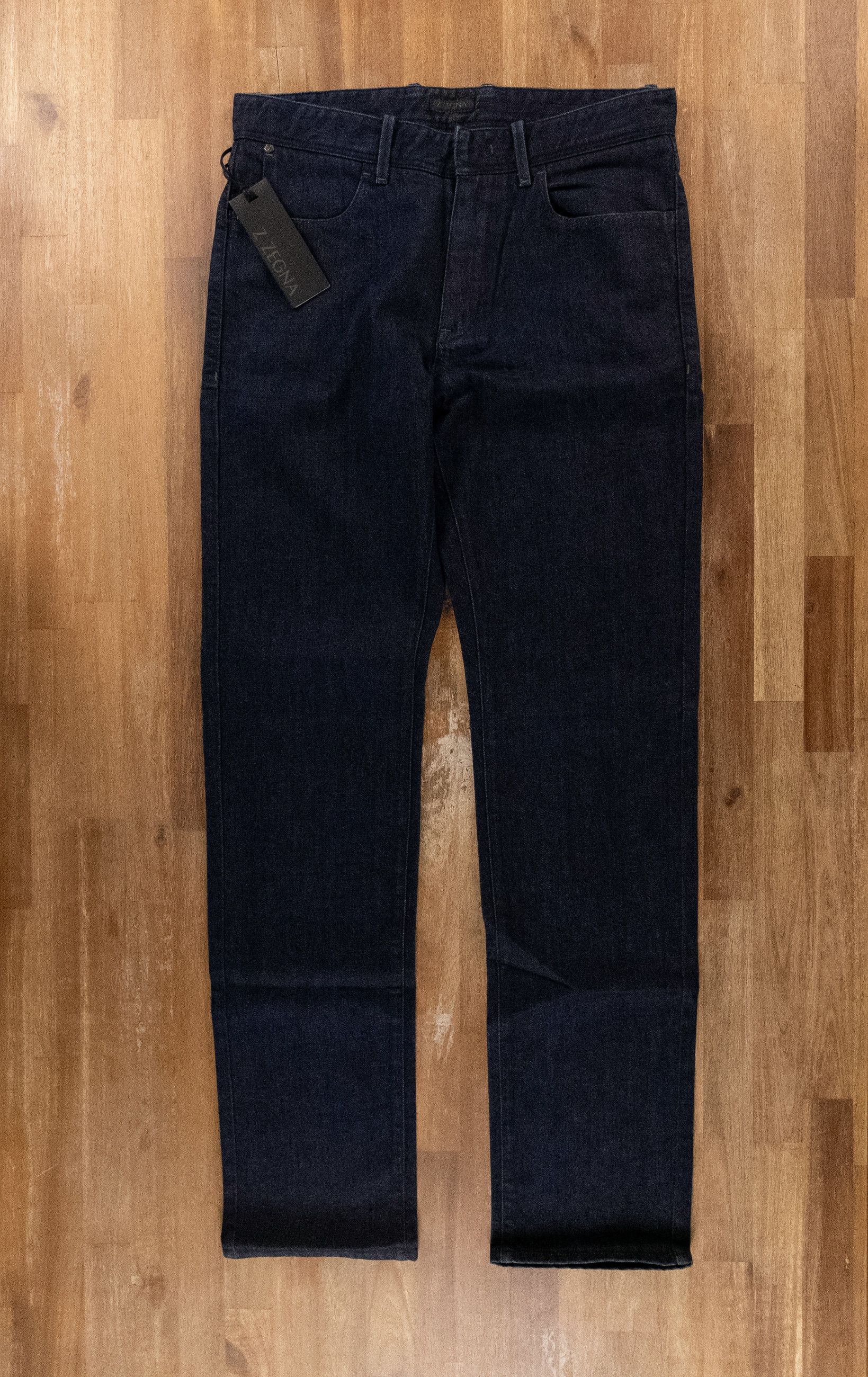Z Zegna Z ZEGNA straight leg navy blue jeans Size 31 authentic NWT Size US 31 - 1 Thumbnail