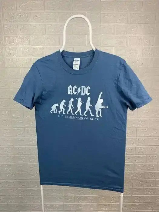 AC/DC Acdc T-shirt the evolution size M colour blue rock tee Size US M / EU 48-50 / 2 - 1 Thumbnail