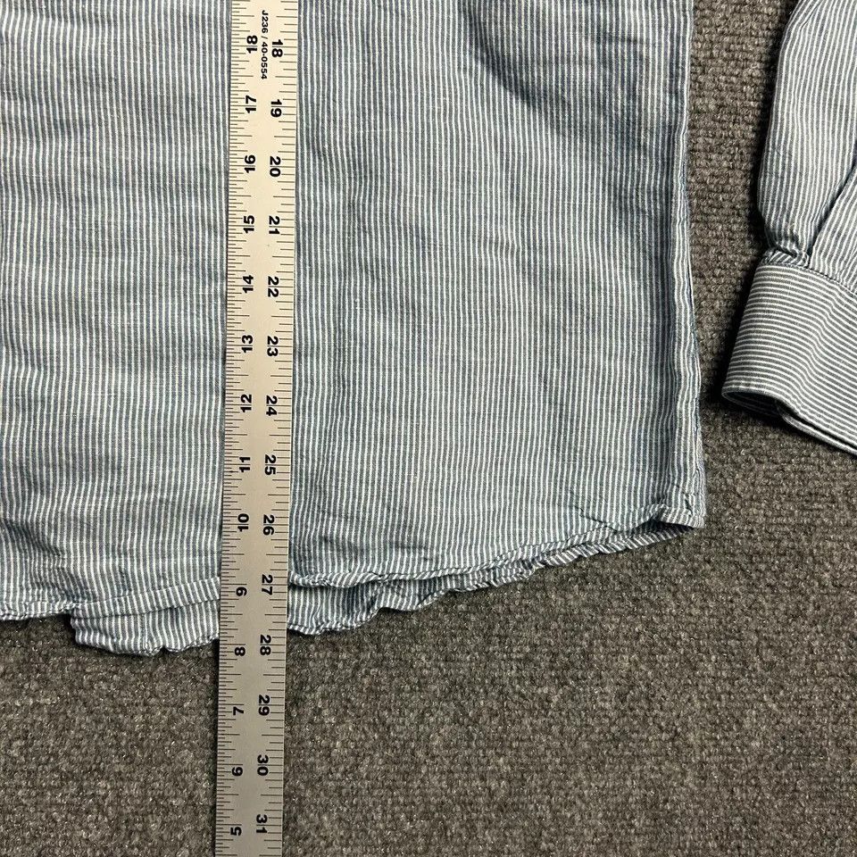 johnnie-O Johnnie-O Shirt Mens Large Button Up Striped Blue Hangin Out Size US L / EU 52-54 / 3 - 7 Thumbnail