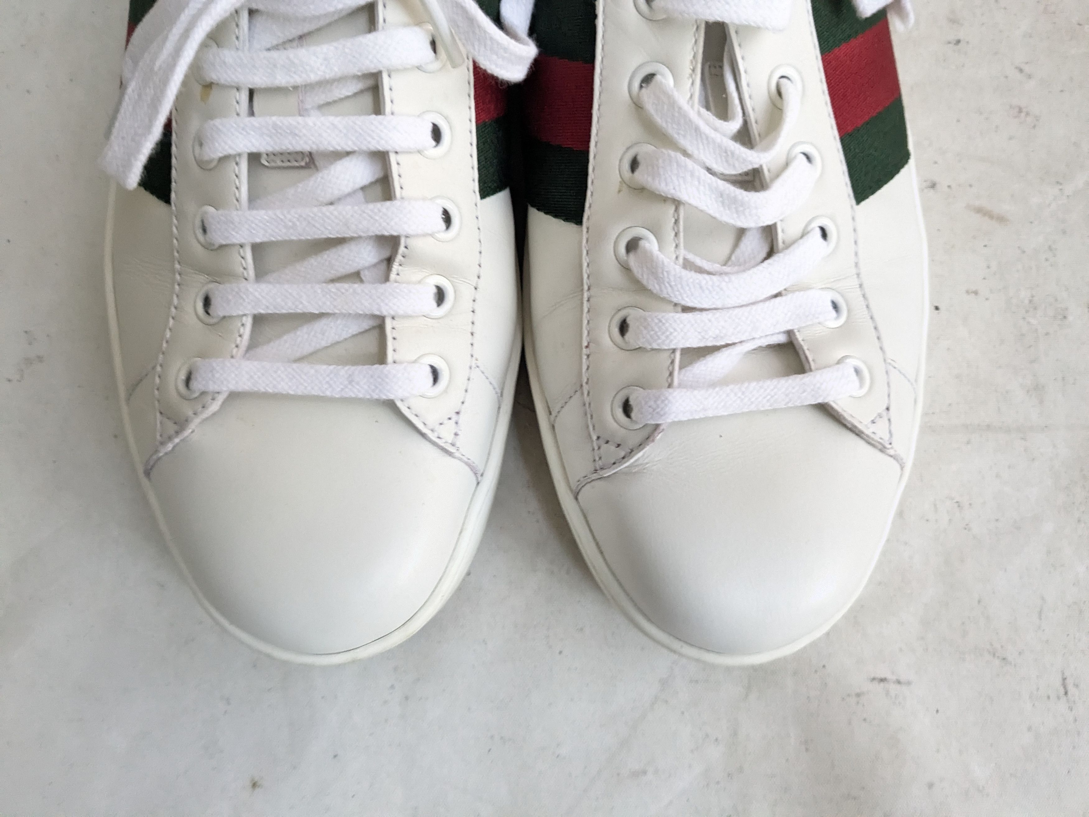 Gucci Gucci Ace White Leather 10 Low Tops Size US 10 / EU 43 - 6 Thumbnail