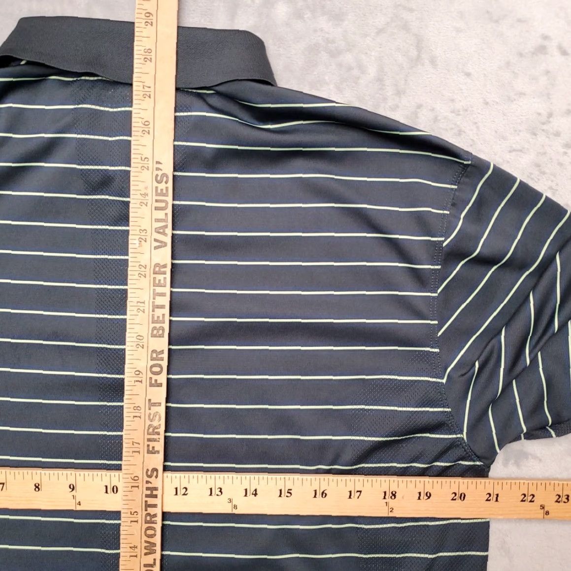 Nike NikeGolf Shirt Men M Green Striped FitDry Polo Short Sleeve Casual Golf Size US M / EU 48-50 / 2 - 8 Thumbnail