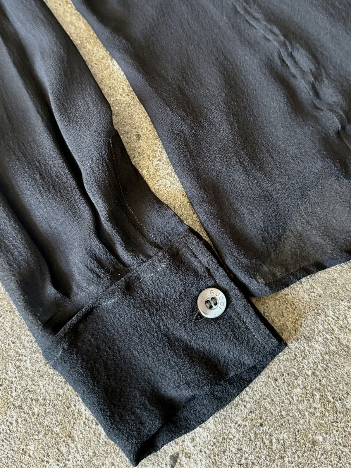 Gucci Gucci - Tom Ford - Fall 1996 - Sheer Silk with Epaulettes Size S / US 4 / IT 40 - 14 Thumbnail