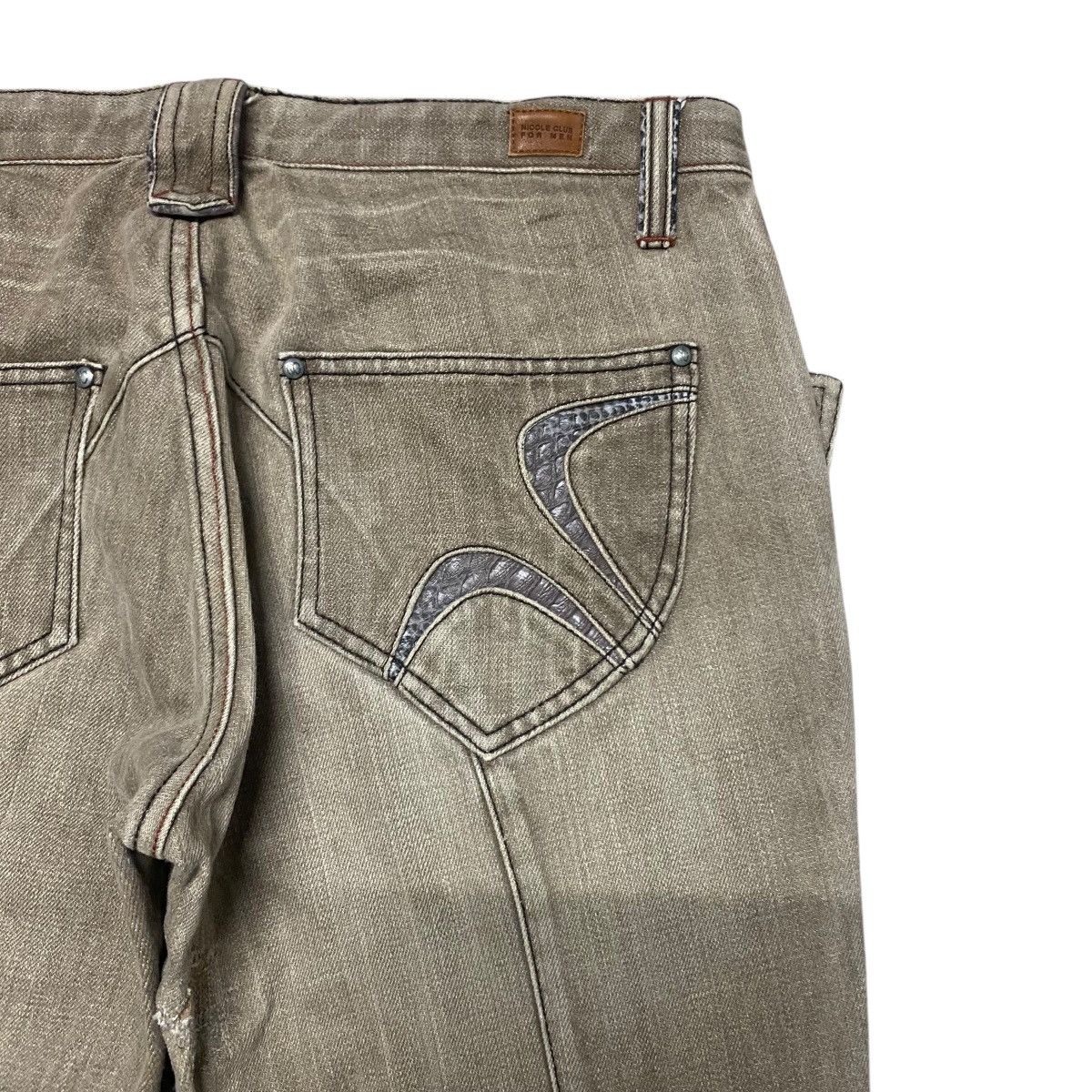 Nicole Club NCFM Fleur Brown Denim Flare Jeans Snake skin Size US 33 - 11 Thumbnail