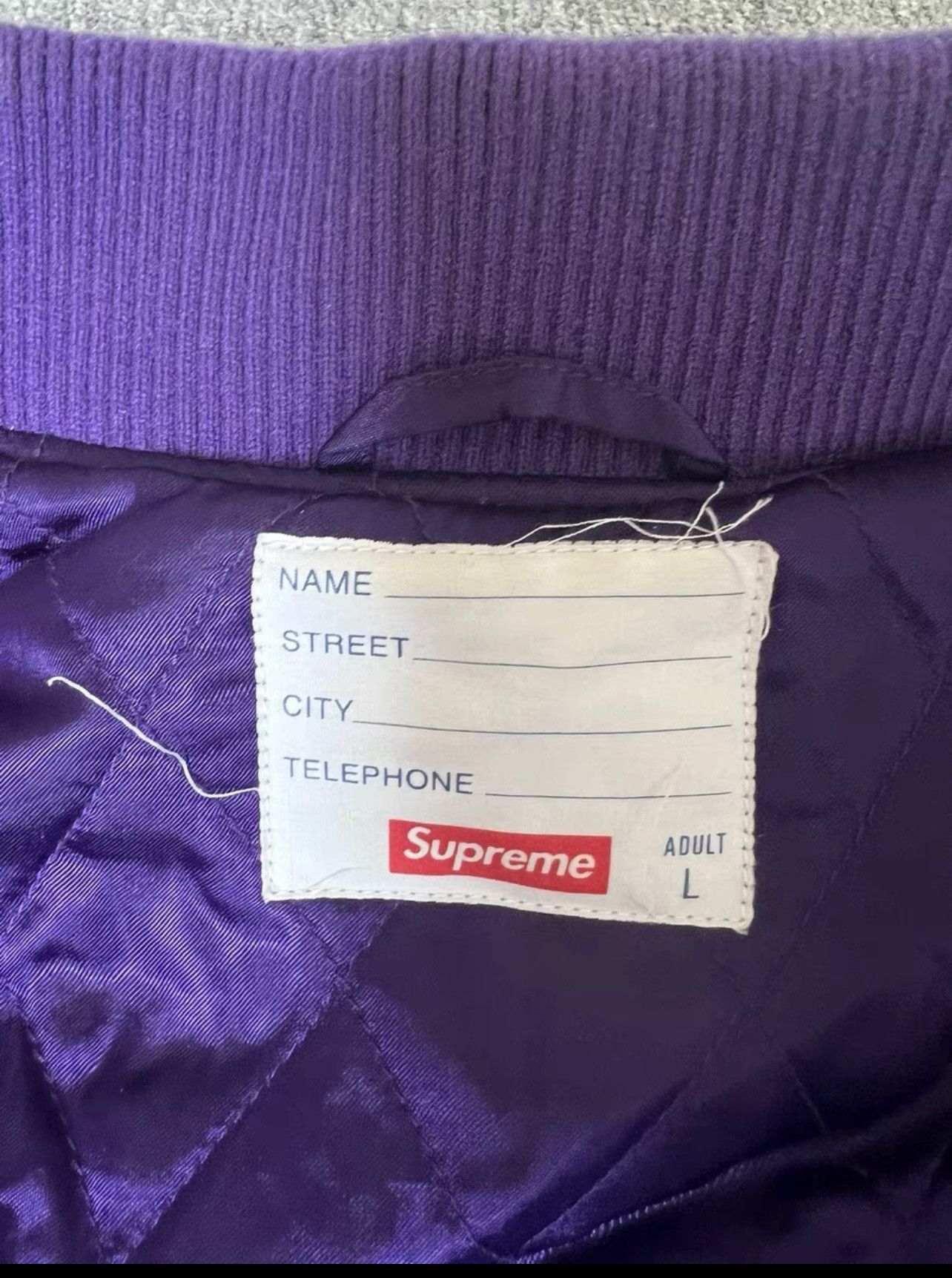 Supreme Supreme motion logo leather varsity Jacket Size US L / EU 52-54 / 3 - 4 Thumbnail