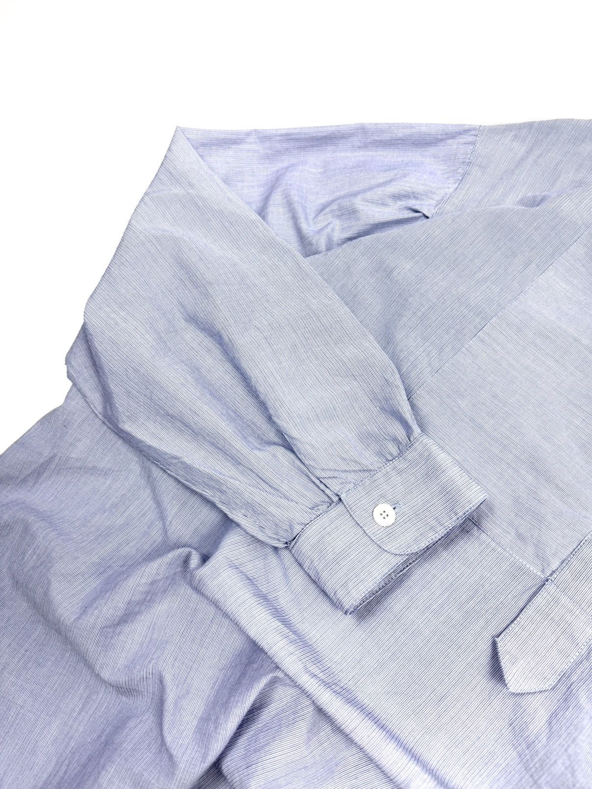 A.P.C. A.P.C. Light Blue Striped Cotton Button Up Shirt Blouse Size M / US 6-8 / IT 42-44 - 13 Thumbnail