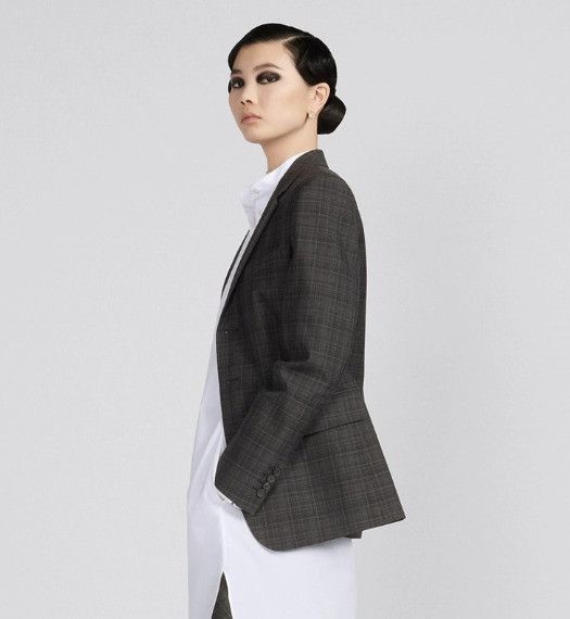 Dior o1w1db10824 Checked Wool Blazer in Grey Size M / US 6-8 / IT 42-44 - 5 Thumbnail