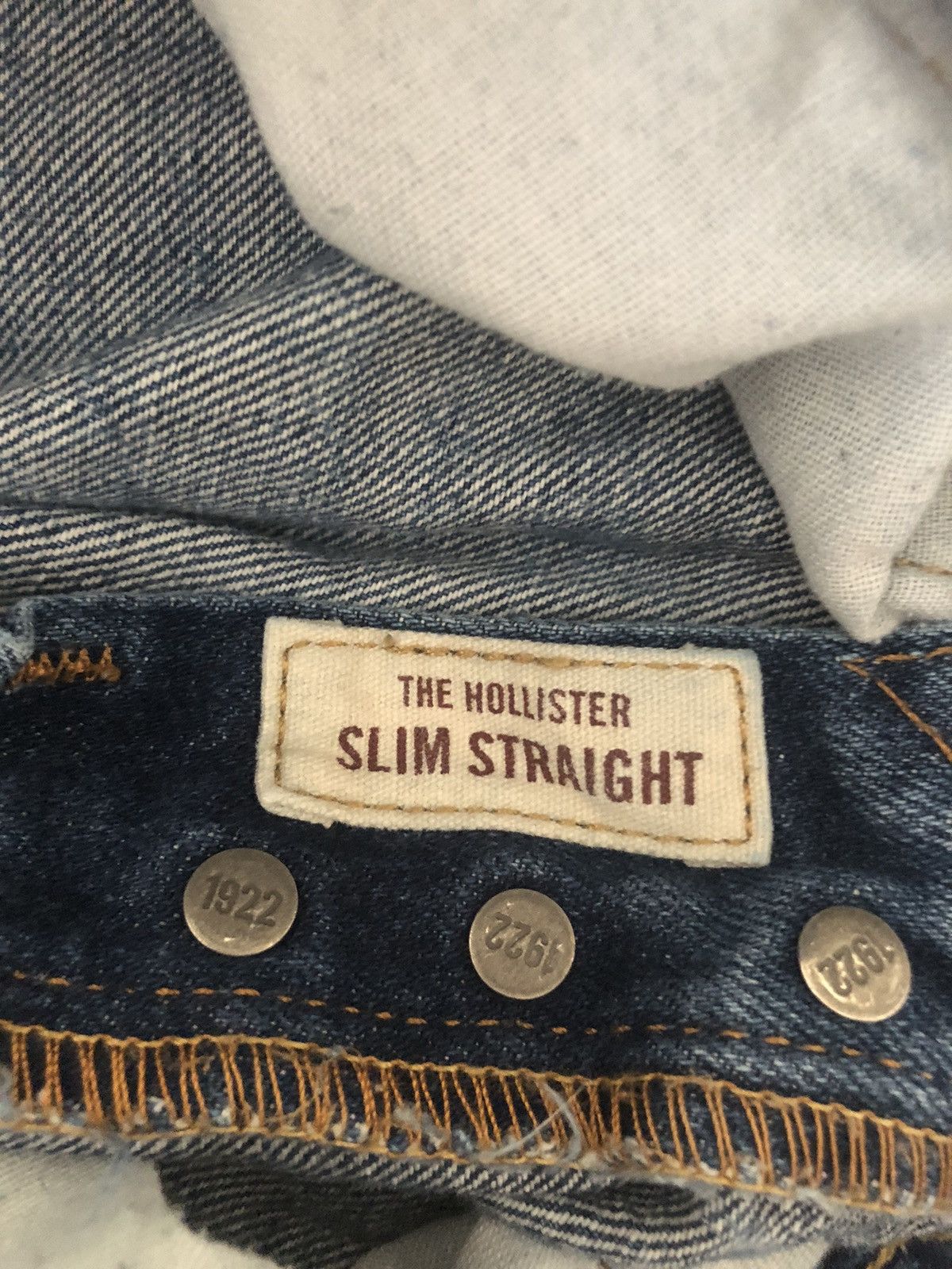 Hollister blue distressed hollister slim straight jeans 28 x 30 men’s Size US 28 / EU 44 - 14 Thumbnail